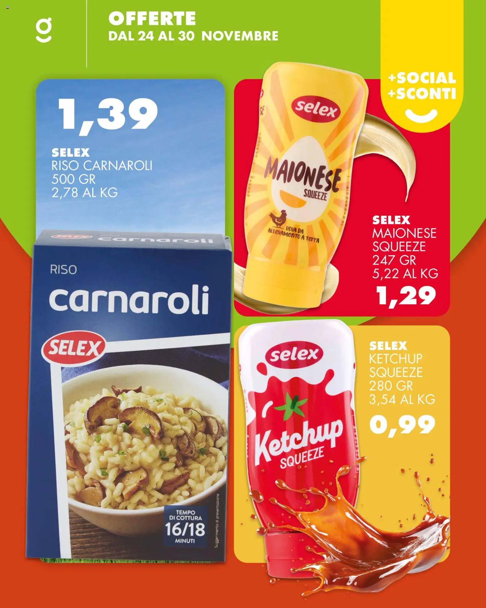 Volantino GECOP del 24.11.2025 | Pagina: 1 | Prodotti: Riso Carnaroli, Uova, Maionese, Terra