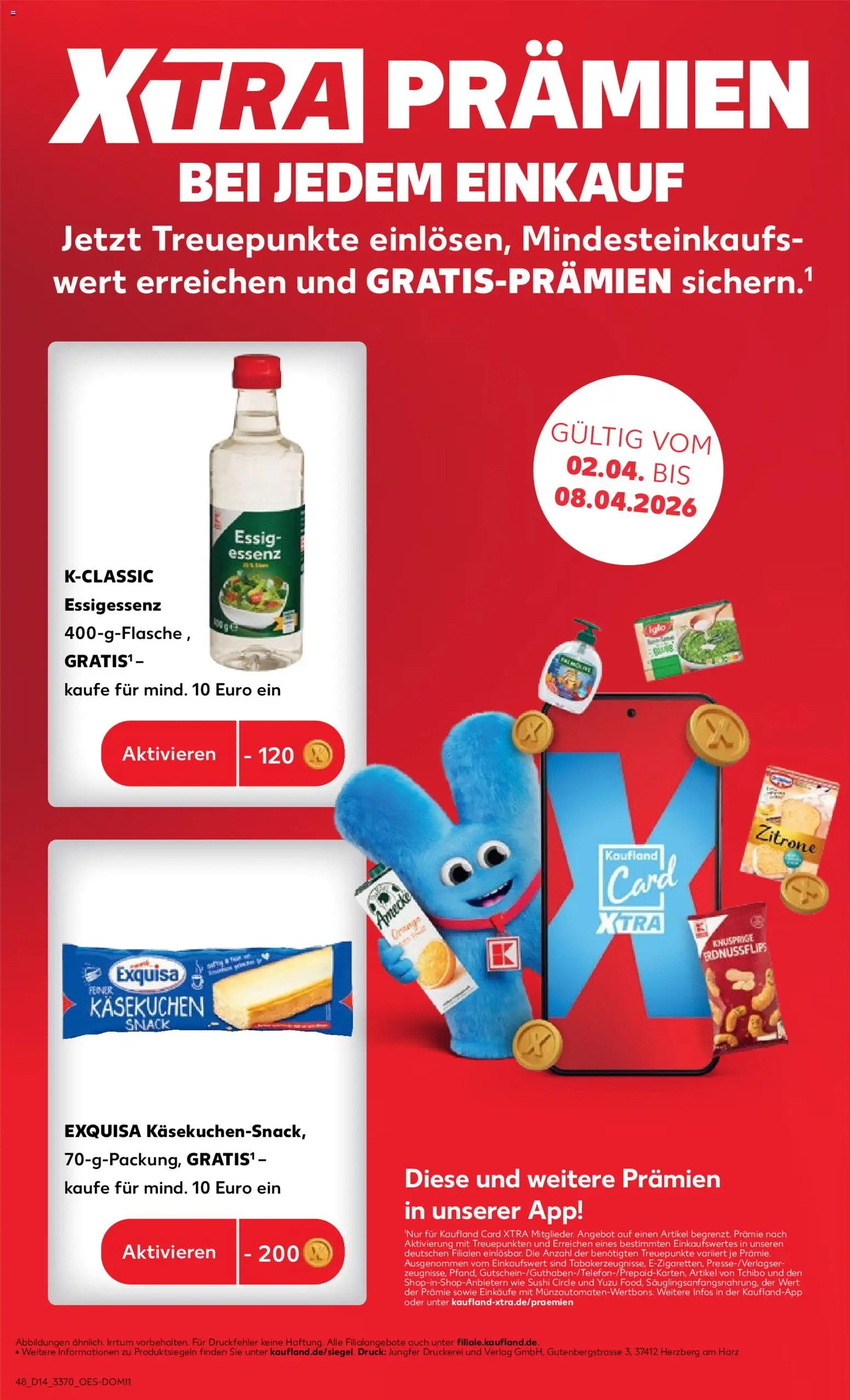 Kaufland Prospekt Rostock	 – gültig ab 02.04.2026 | Seite: 48 | Produkte: Essig, Iglo, Exquisa, Zitrone