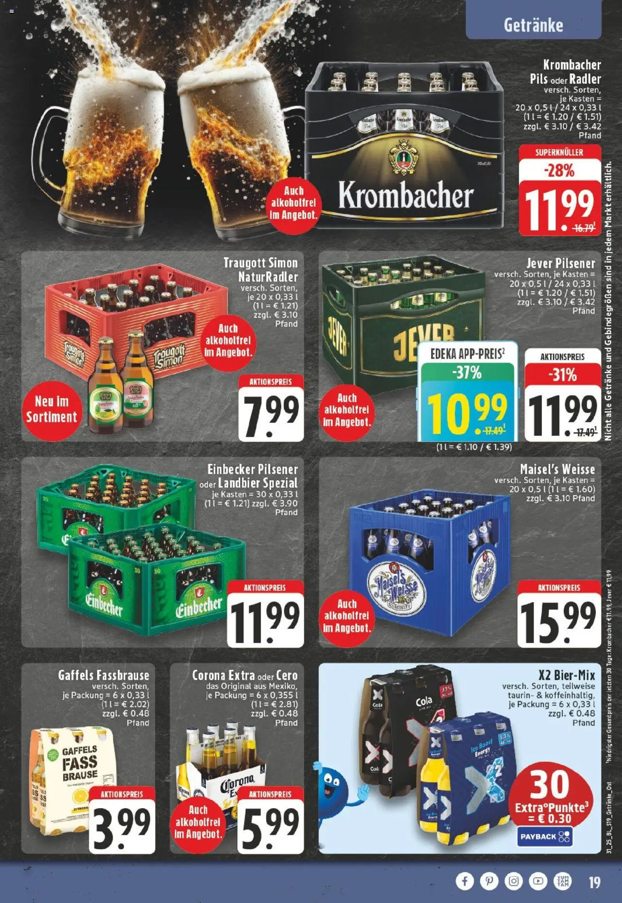 Edeka prospekt Borchen	 - gültig ab dem 27.07.2025 | Seite: 19 | Produkte: Cola, Energy, Jever, Krombacher