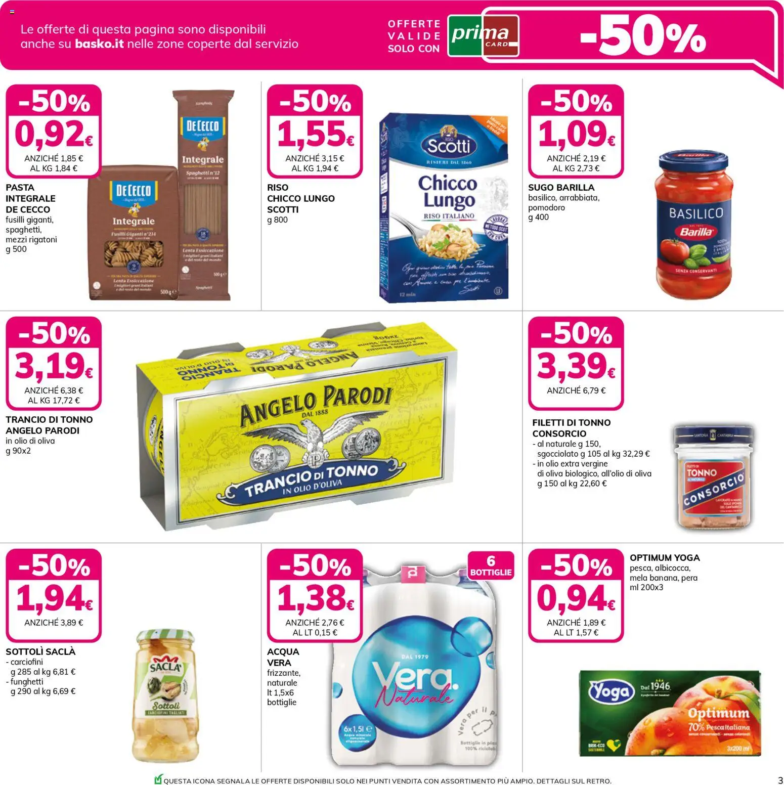 Volantino Basko del 07.04.2026 | Pagina: 3 | Prodotti: Olio, Tonno, Fusilli, Olio extra vergine