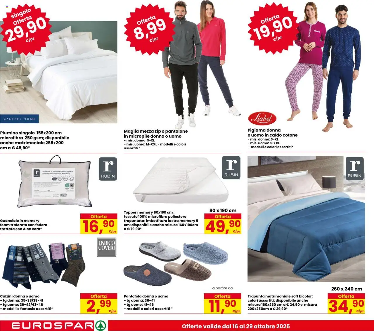 Volantino Despar del 16.10.2025 | Pagina: 18 | Prodotti: Pigiama, Trapunta, Aloe vera, Guanciale