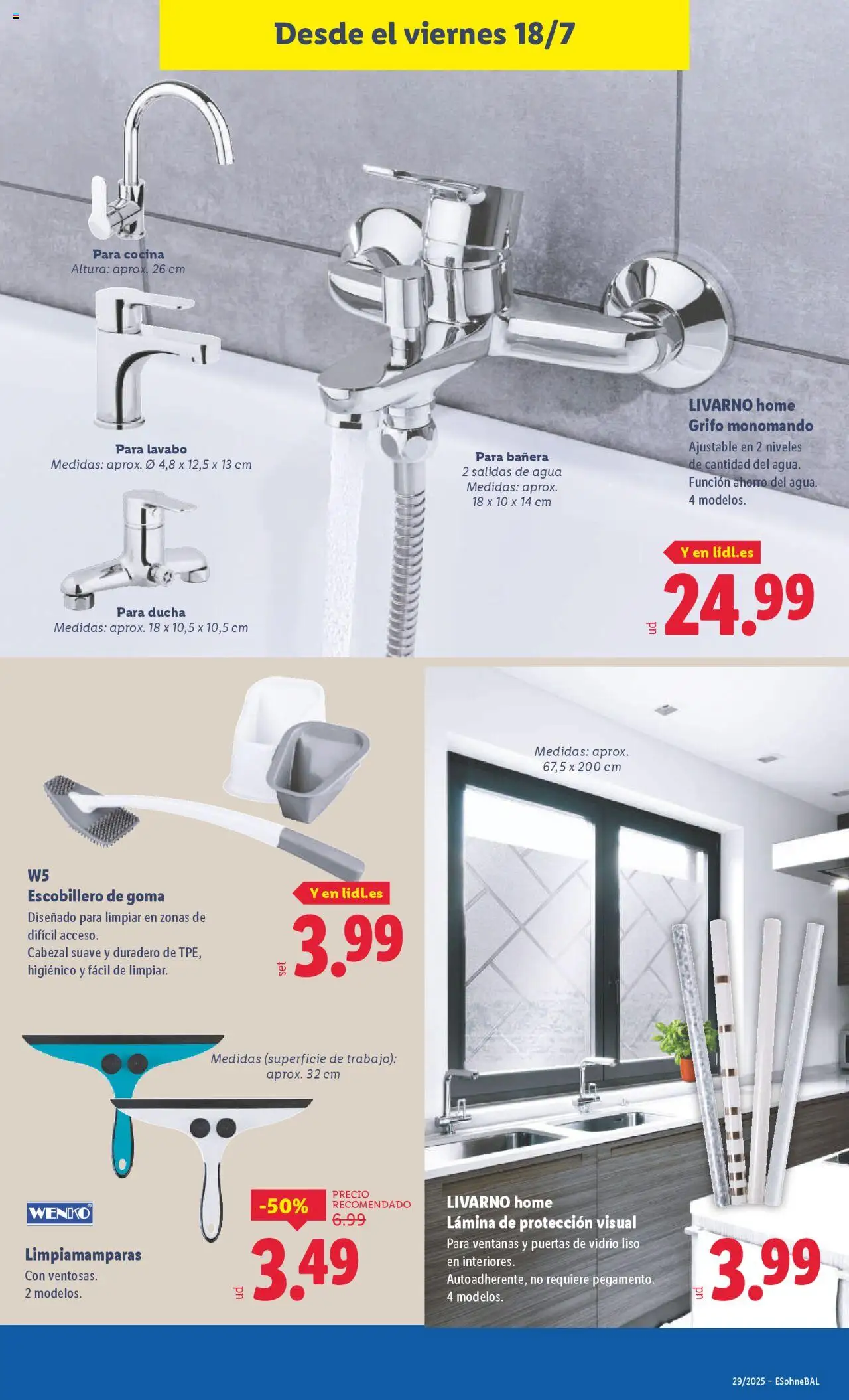 Lidl catálogo de bazar MAD │ válido desde el 14.07.2025 | Página: 17 | Productos: Cocina, Lavabo, Ducha