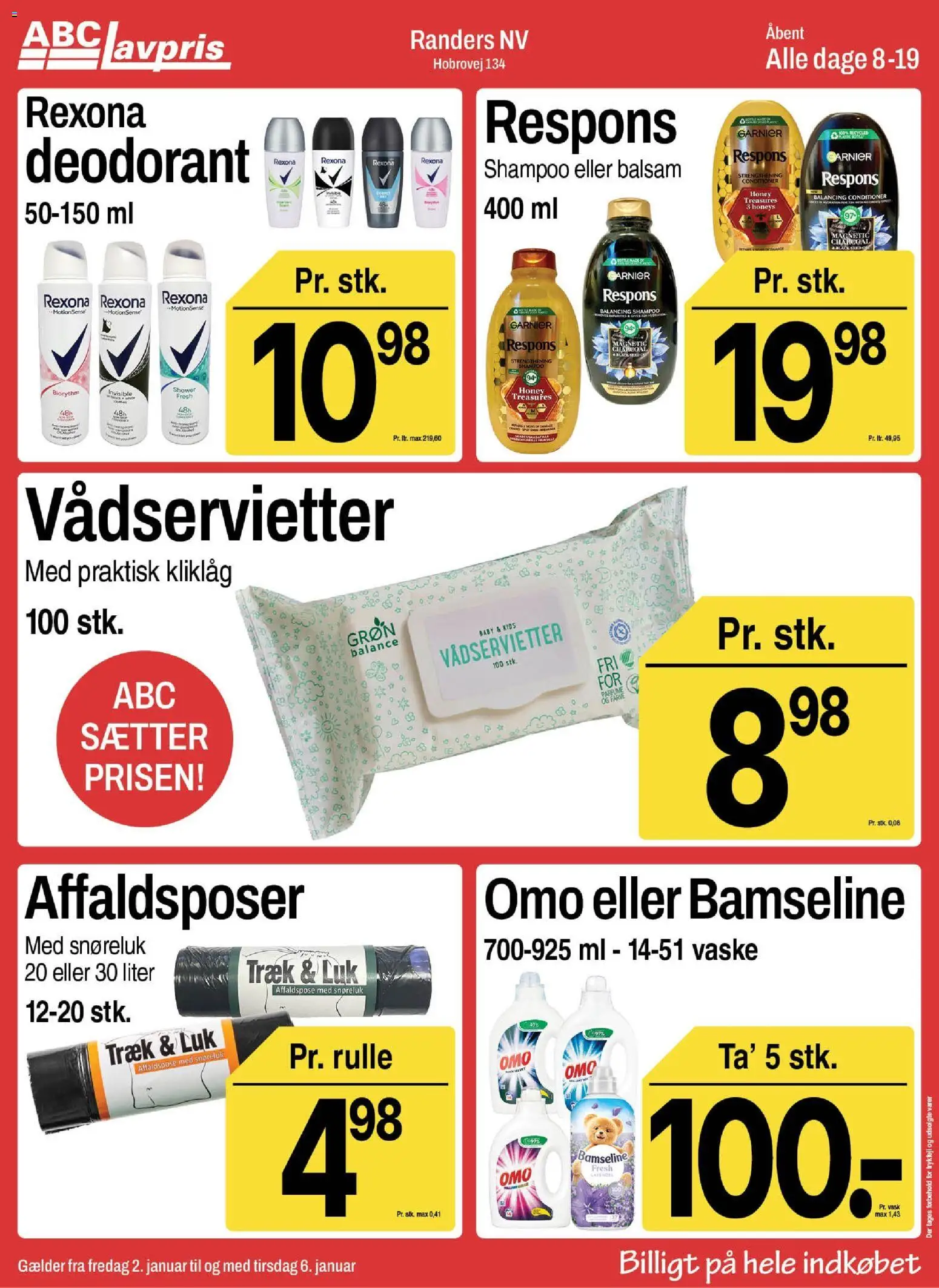 Abc Lavpris tilbudsavis – gyldig fra 01.01.2026 | Side: 9 | Produkter: Shampoo, Balsam, Deodorant