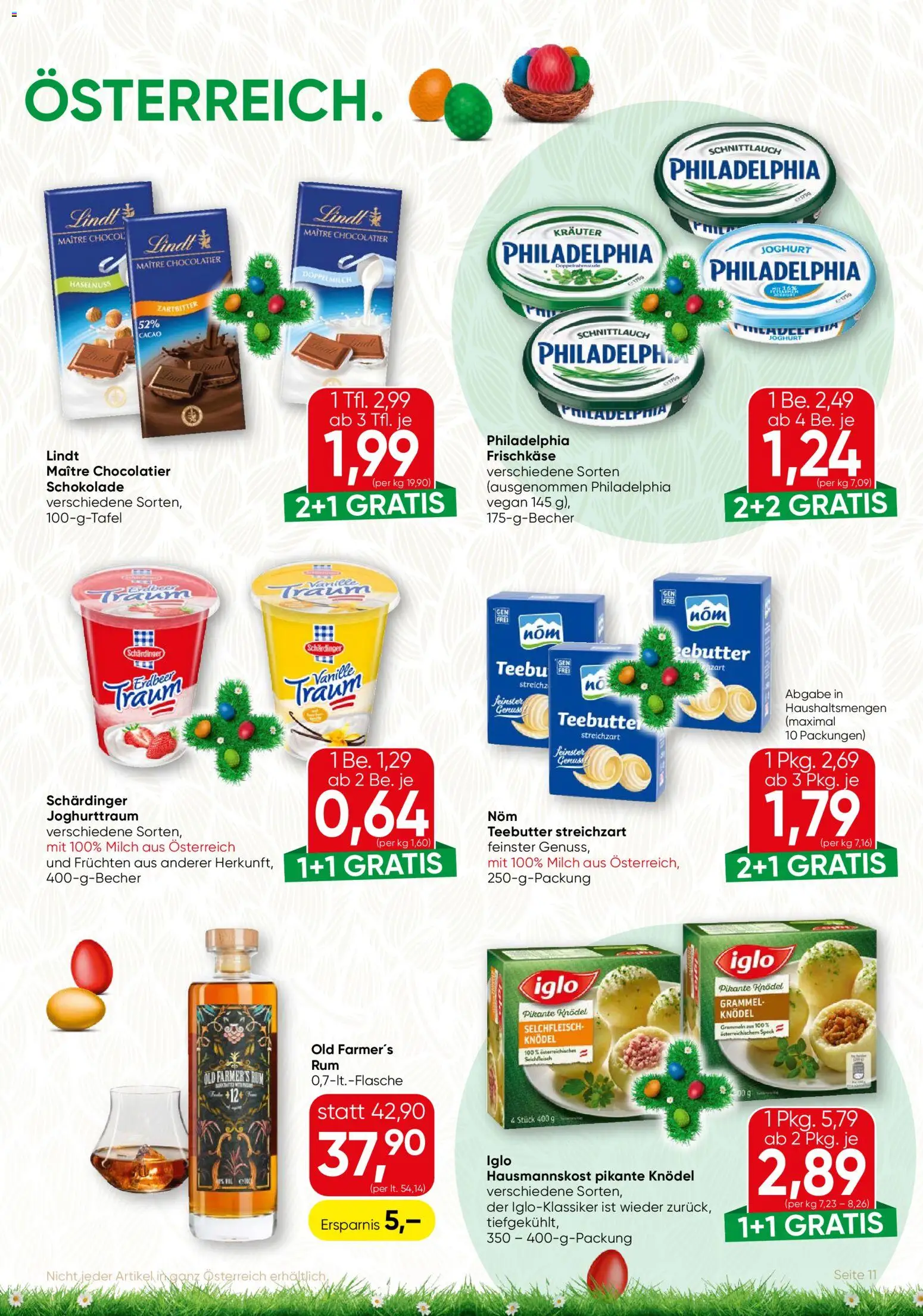 SPAR Gourmet Flugblatt gültig ab 26.03.2026 | Seite: 11 | Produkte: Milch, Joghurt, Schokolade