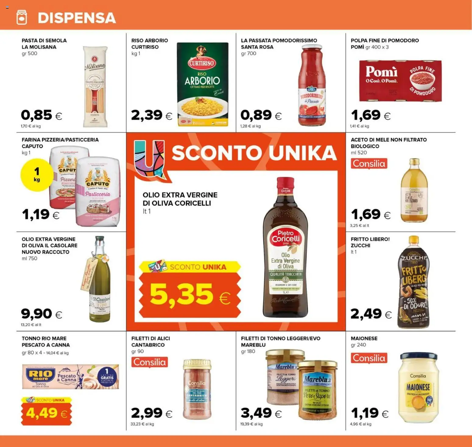 Volantino Tigre del 06.11.2025 | Pagina: 16 | Prodotti: Aceto di mele, Maionese, Farina, Pasta