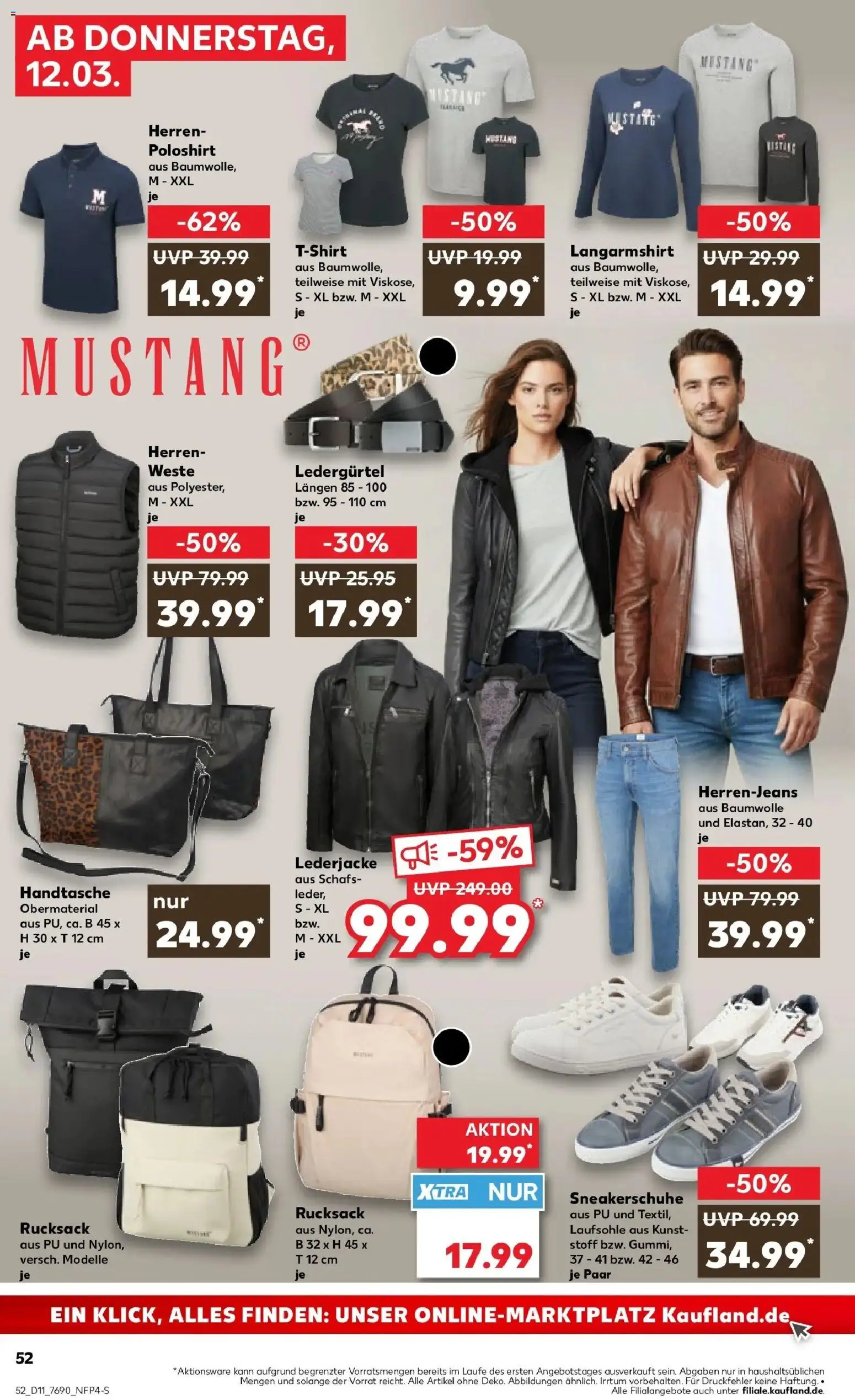 Kaufland Prospekt Bad Säckingen	 – gültig ab 09.03.2026 | Seite: 64 | Produkte: Langarmshirt, T-Shirt, Rucksack, Jeans