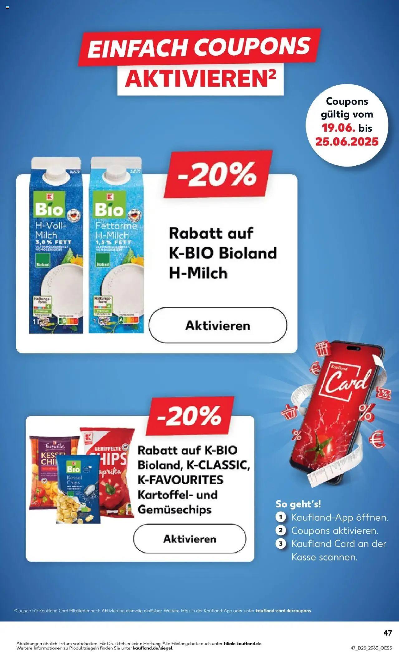 Kaufland prospekt Alsdorf	 - gültig ab dem 22.06.2025 | Seite: 8 | Produkte: Milch, Paprika, Chips