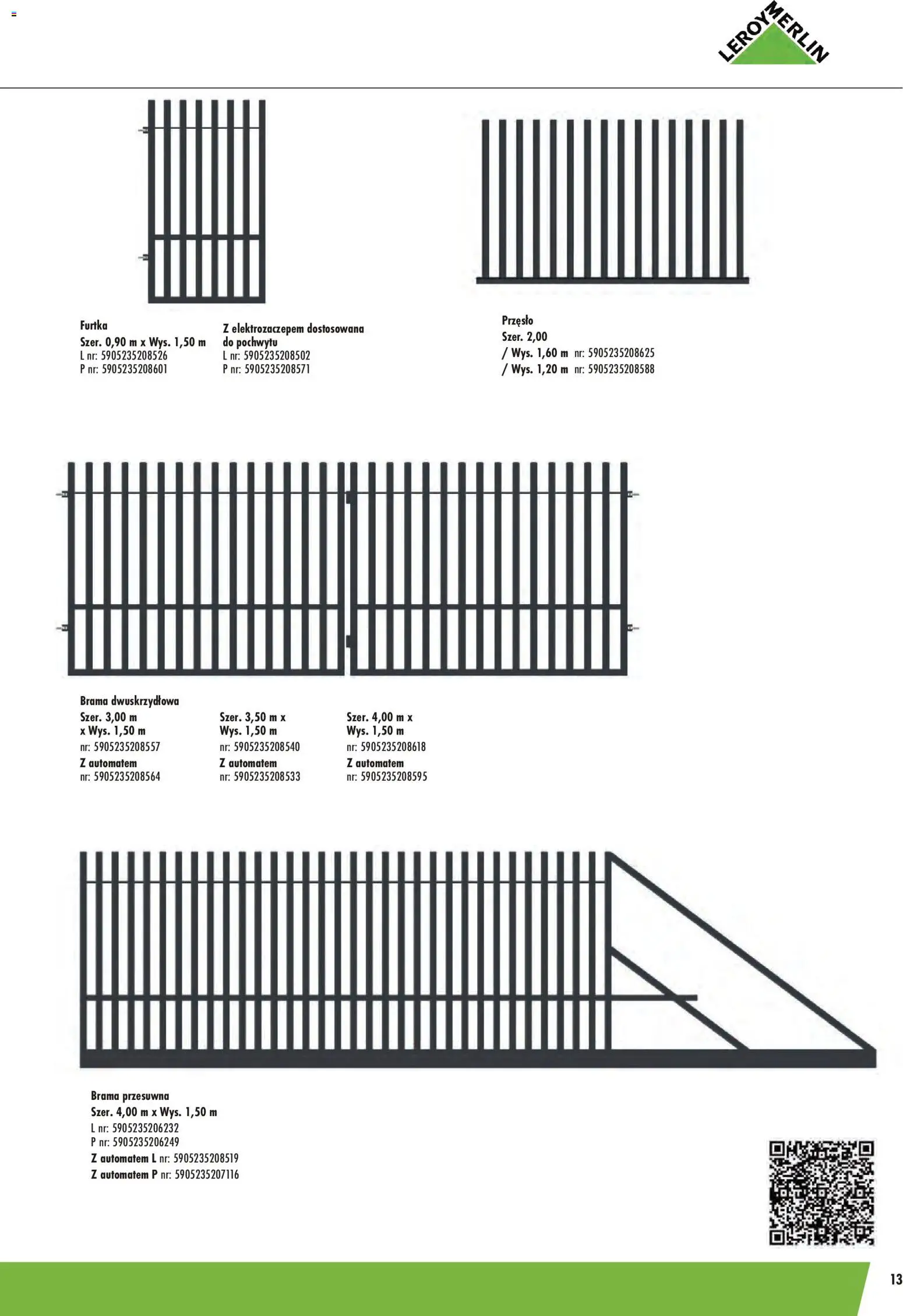 Leroy Merlin gazetka - Ogrodzenia Polbram od 09.03.2026 | Strona: 13
