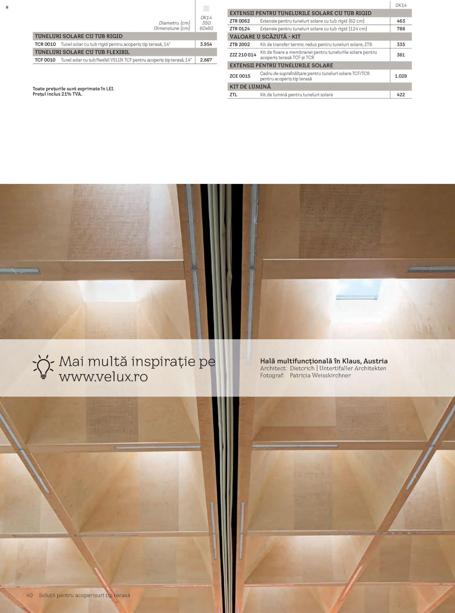 Noul catalog Velux – valabil de la 03.02.2026 | Pagină: 40 | Produse: Tavuk suyu