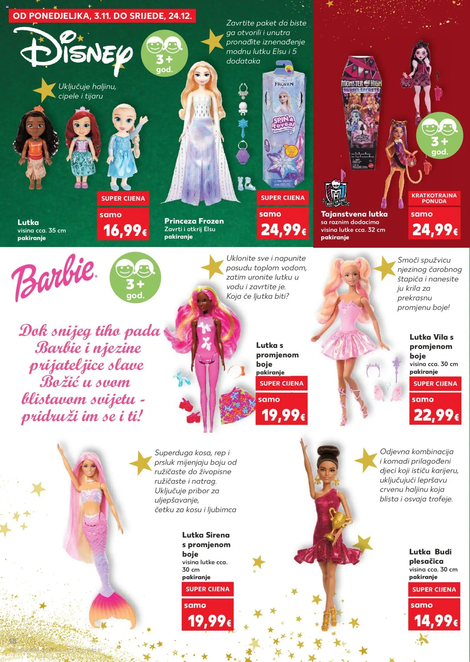 Kaufland katalog | vrijedi od 01.12.2025 | Stranica: 18 | Proizvodi: Barbie, Lutka, Lutke, Prsluk