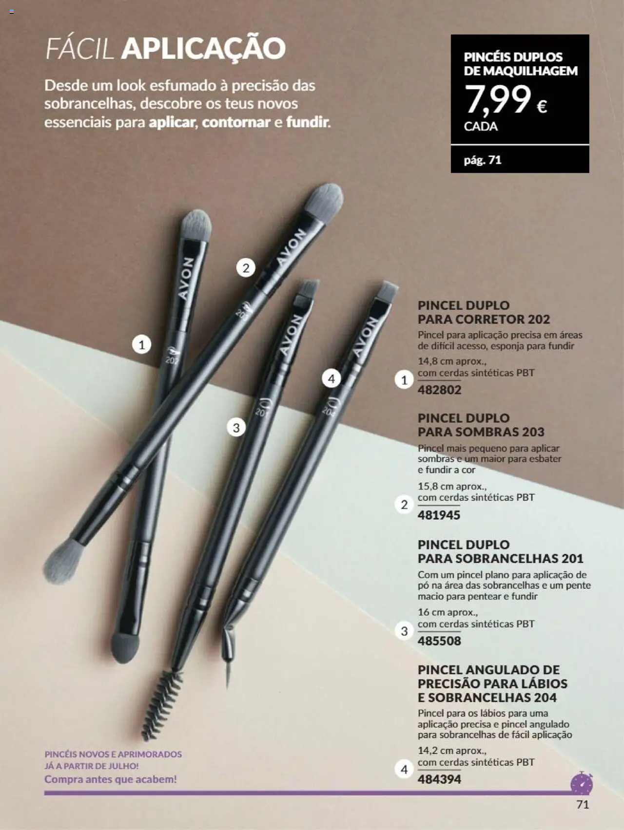 Catálogo Avon Campanha 6 │ válido de 01.06.2025 | Página: 71 | Produtos: Pente, Pó, Corretor, Sombras