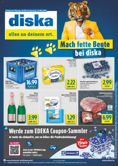 Diska - diska Angebote Bayern KW34 - gültig ab dem 18.08.2025 | Seite: 1 | Produkte: Butter, Schokolade, Sekt, Heidelbeeren
