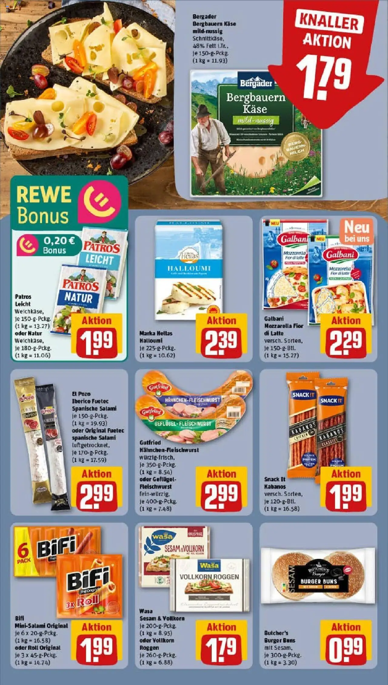 Rewe prospekt Münster / Geist	 – gültig ab 06.10.2025 | Seite: 10 | Produkte: Milch, Mozzarella, Bifi, Salami