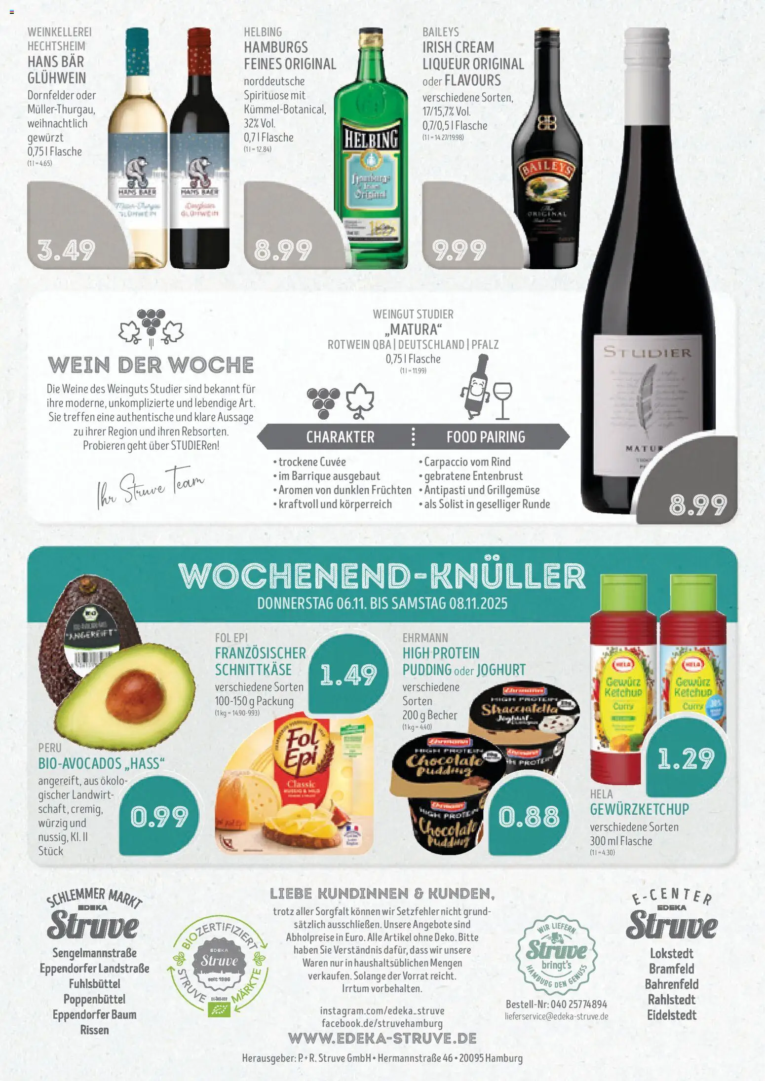 Edeka Struve Prospekt 	 – gültig ab 03.11.2025 | Seite: 16 | Produkte: Joghurt, Baileys, Wein, Ketchup