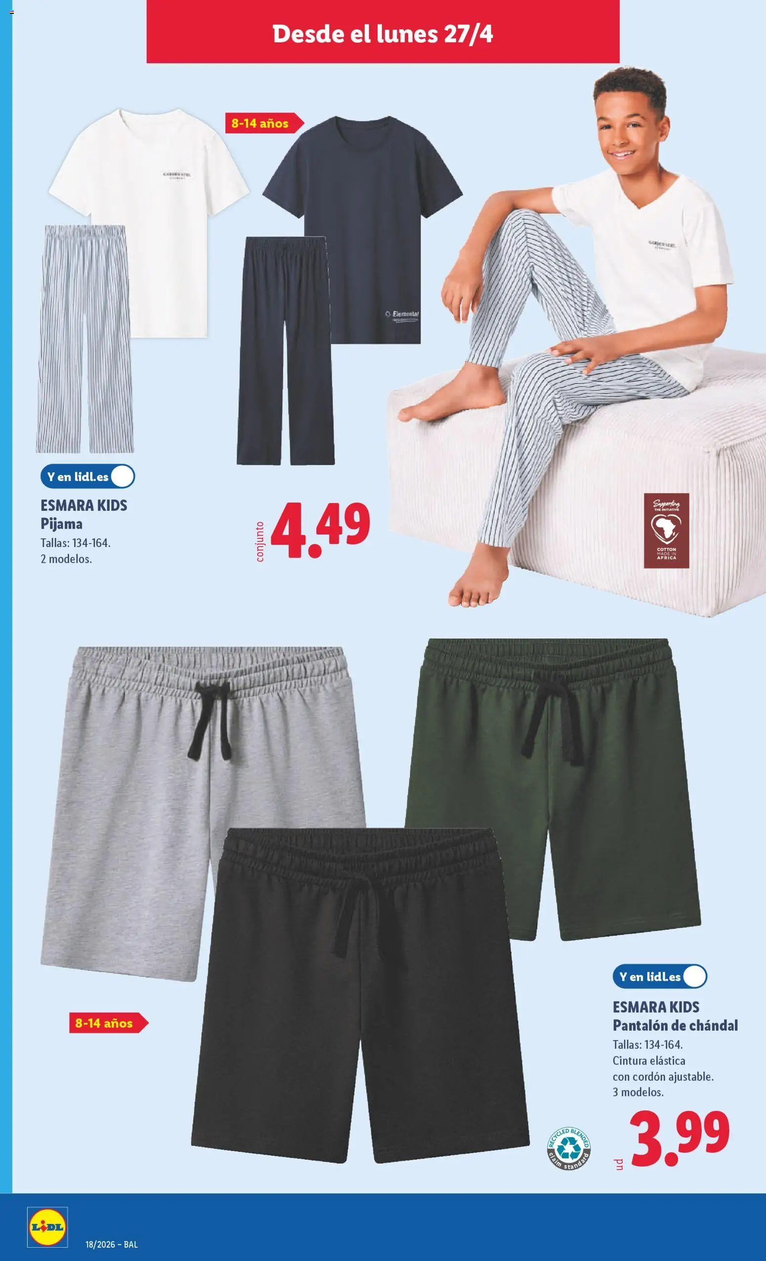 Lidl folleto de bazar │ válido desde el 27.04.2026 | Página: 12 | Productos: Pijama, Pantalón de chándal