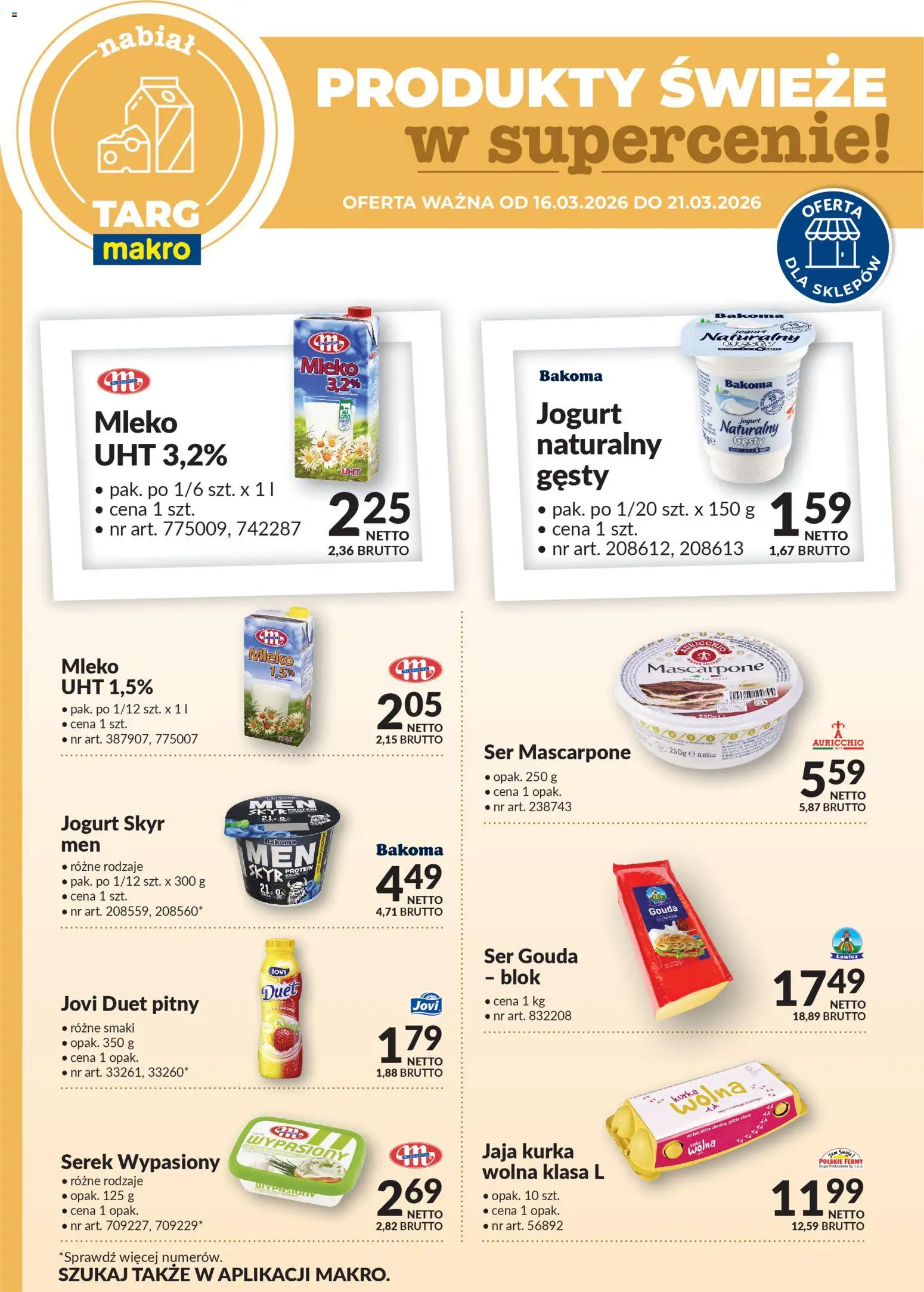 Makro gazetka - Oferta świeża w super cenach od 16.03.2026 | Strona: 1