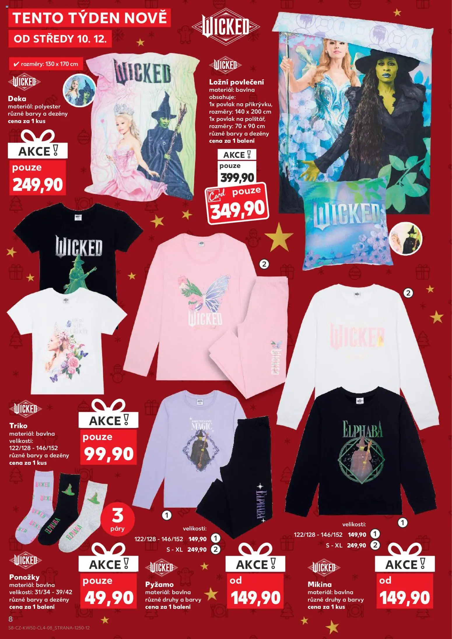 Kaufland leták - Praha 8 od 10.12.2025 | Strana: 8 | Produkty: Mikina, Povlečení, Deka, Polštář