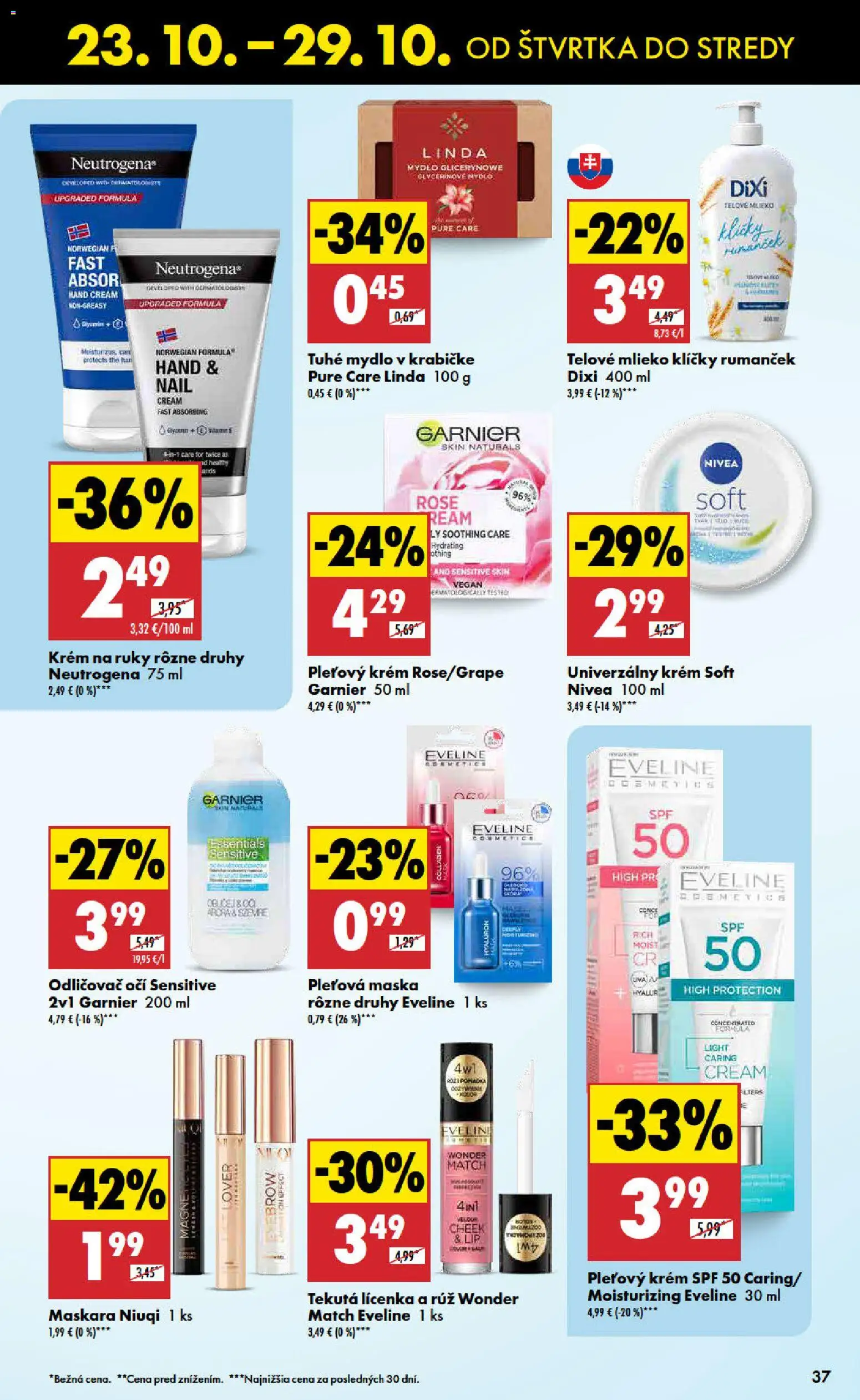 Nové Biedronka akcie – leták je platný od 23.10.2025 | Strana: 37 | Produkty: Mlieko, Maska, Krém na ruky, Mydlo