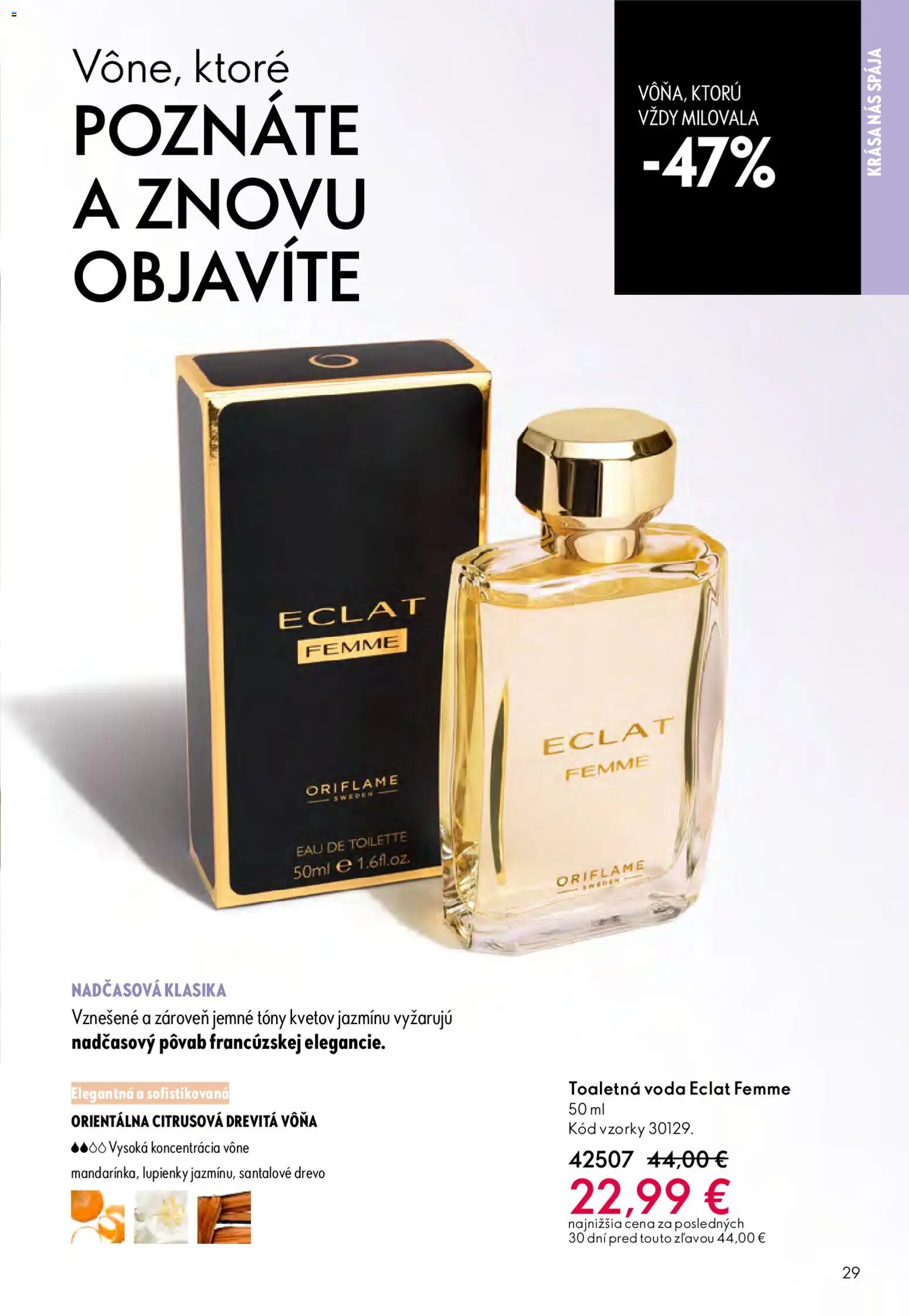 Nové Oriflame akcie – leták je platný od 06.05.2026 | Strana: 29 | Produkty: Toaletná voda, Voda