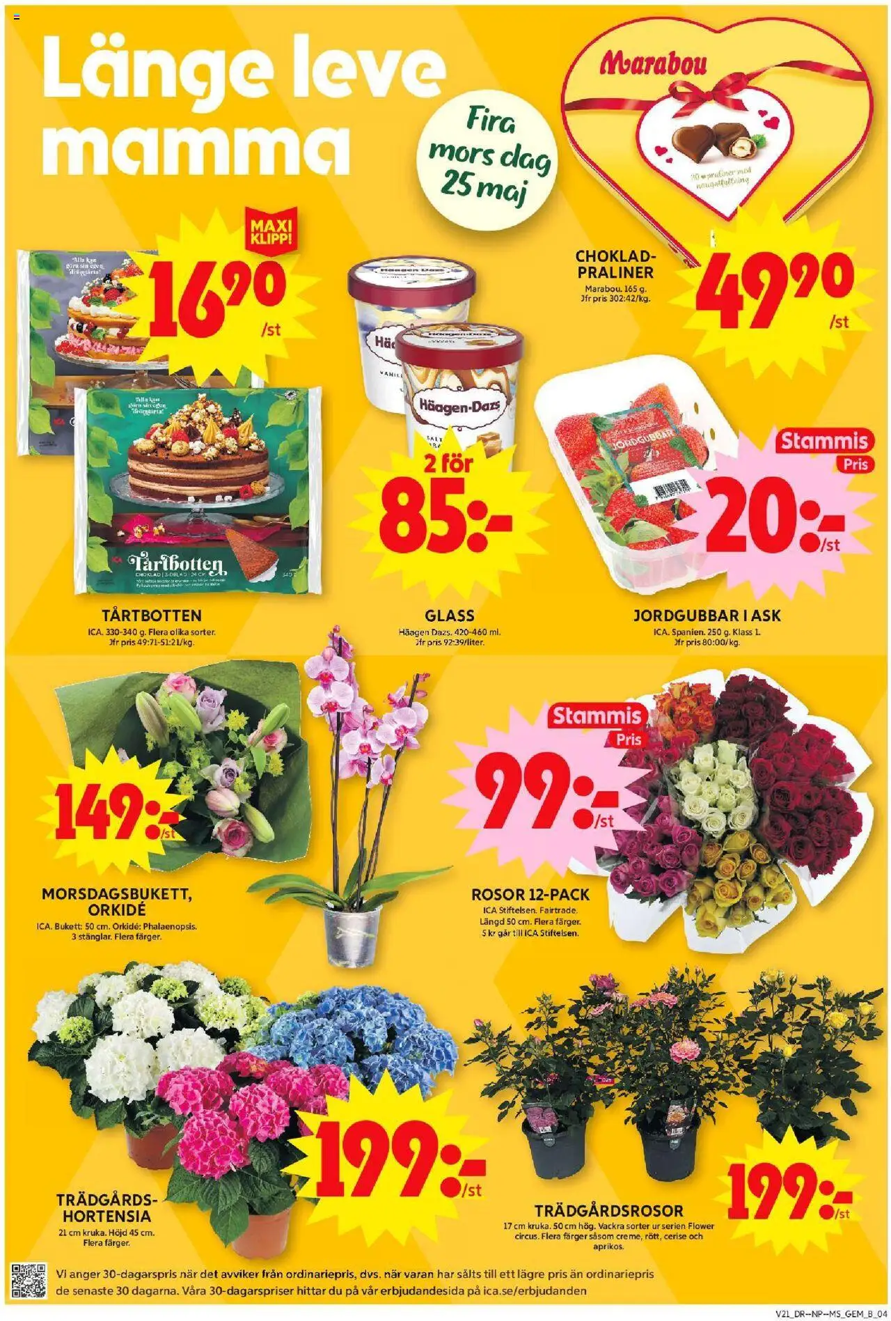 ICA Maxi reklamblad aktuell från 19.05.2025 | Sida: 4 | Produkter: Salt, Choklad, Jordgubbar, Glass