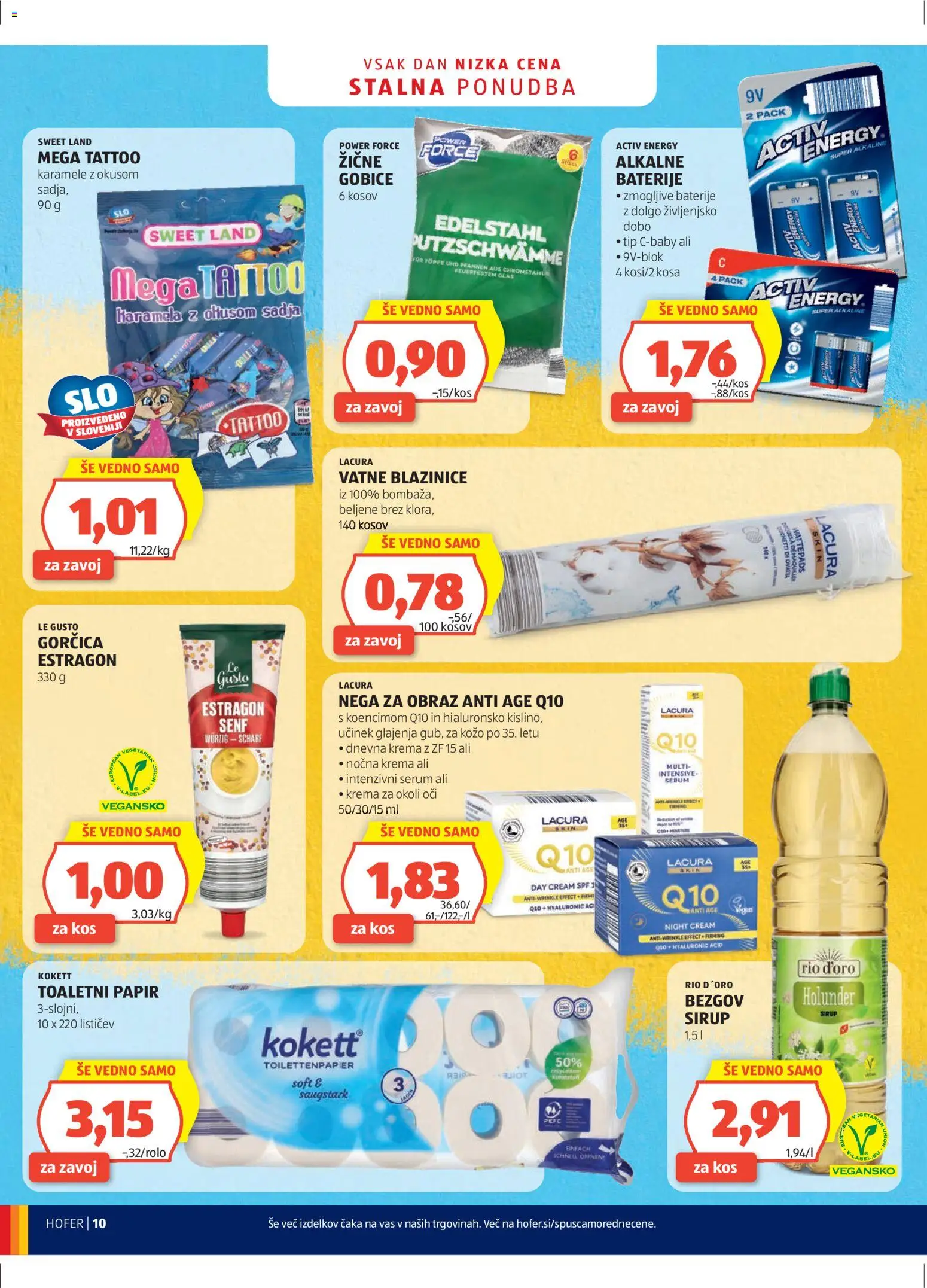 Hofer SI katalog | vrijedi od 04.03.2026 | Stranica: 10 | Proizvodi: Noćna krema, Krema, Senf, Sirup
