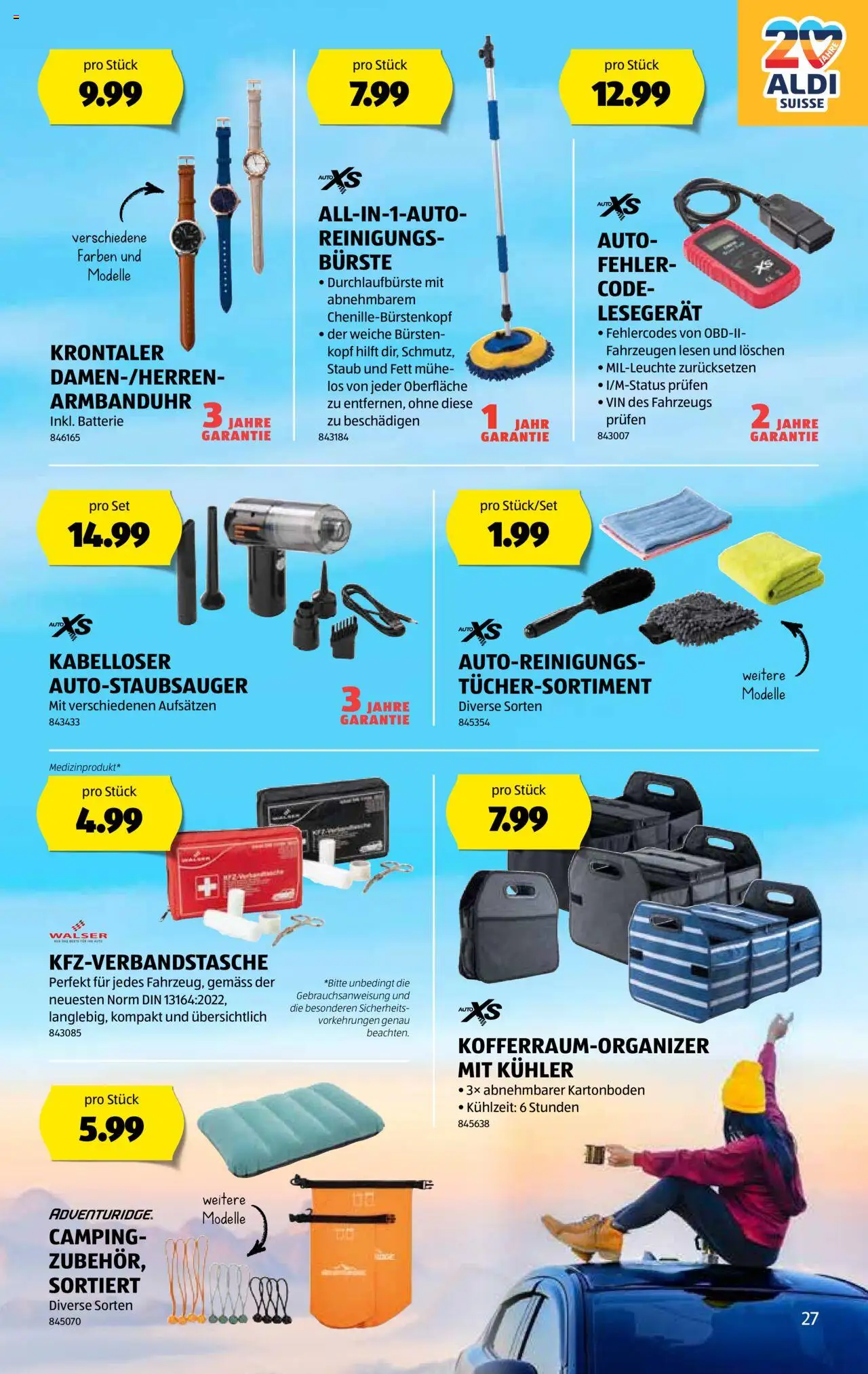 Aldi Aktionen ab 24.07.2025 | Seite: 28 | Produkte: Kühler, Batterie, Bürste