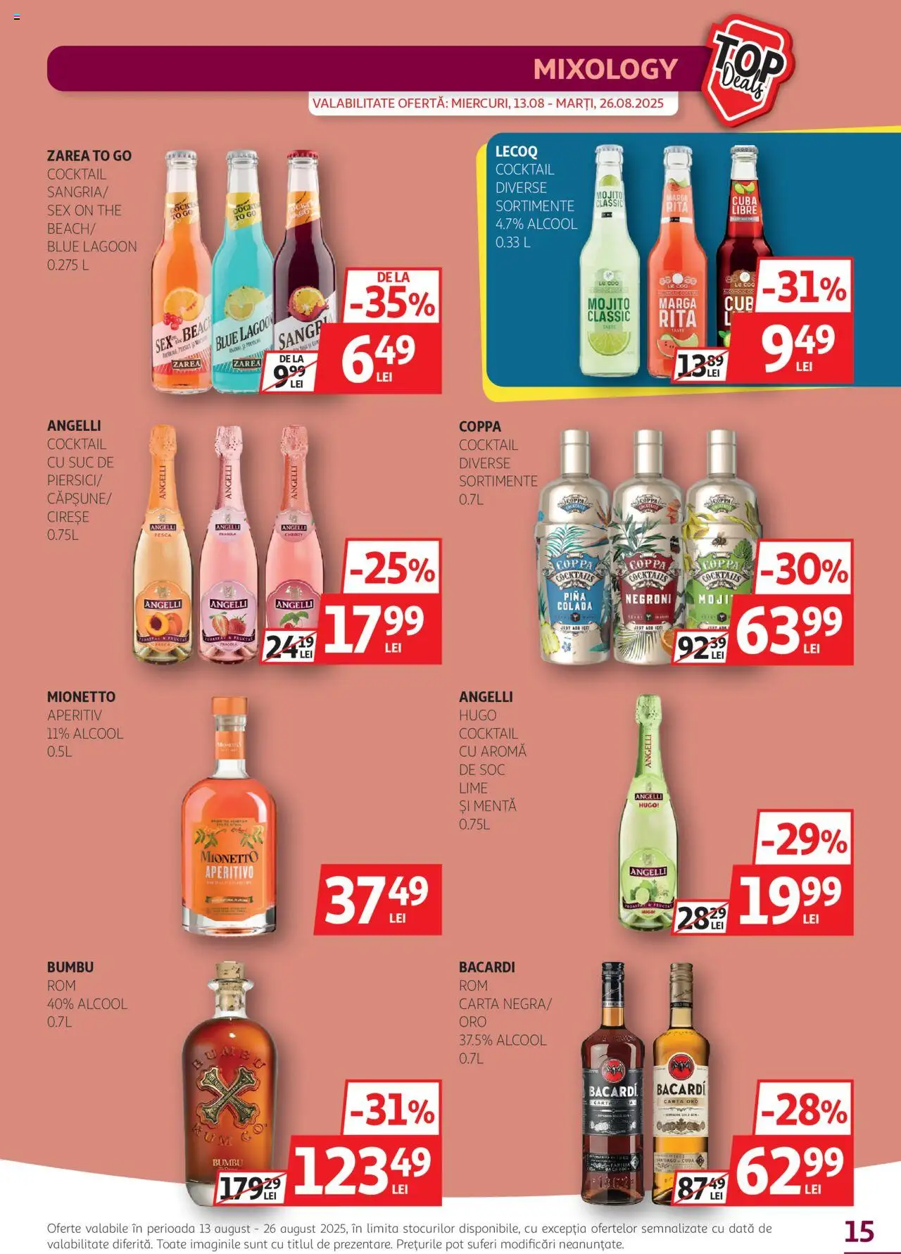Catalog Auchan – valabil de la 13.08.2025 | Pagină: 15 | Produse: Lime, Suc, Cocktail, Cireșe
