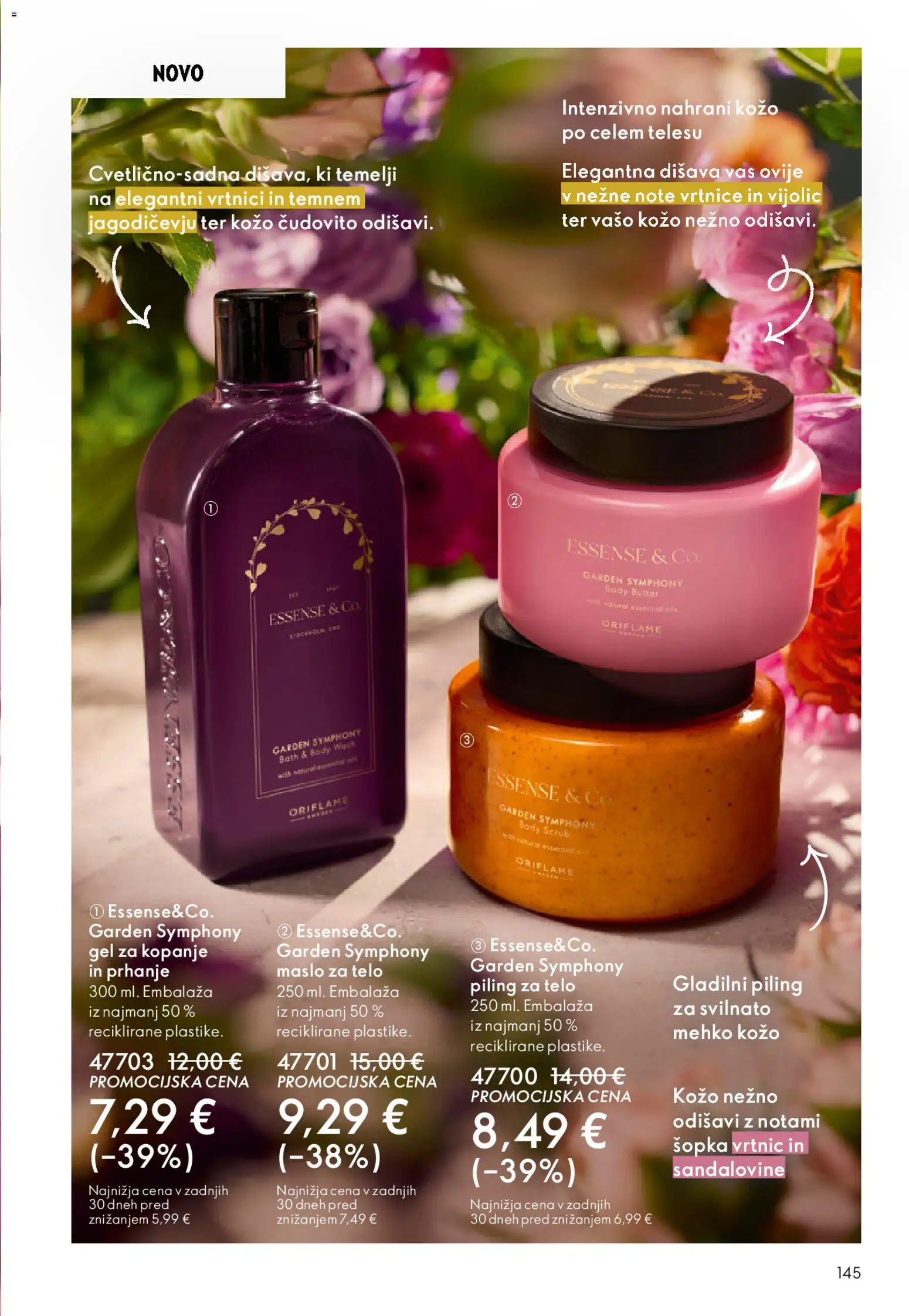 Novi Oriflame katalog ponudbe – veljaven od 22.04.2026 | Stran: 145 | Izdelki: Piling za telo, Disava, Piling, Maslo
