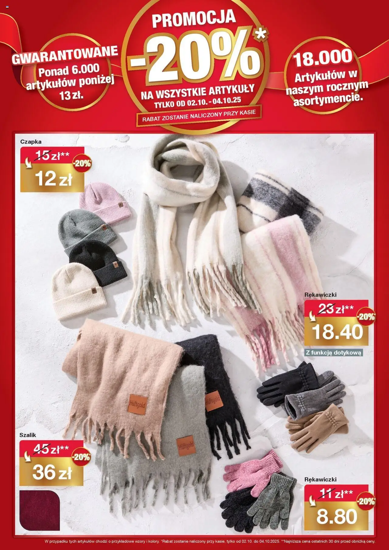 Woolworth Gazetka - Już w Mysłowicach od 02.10.2025 | Strona: 5 | Produkty: Szalik, Czapka, Rękawiczki