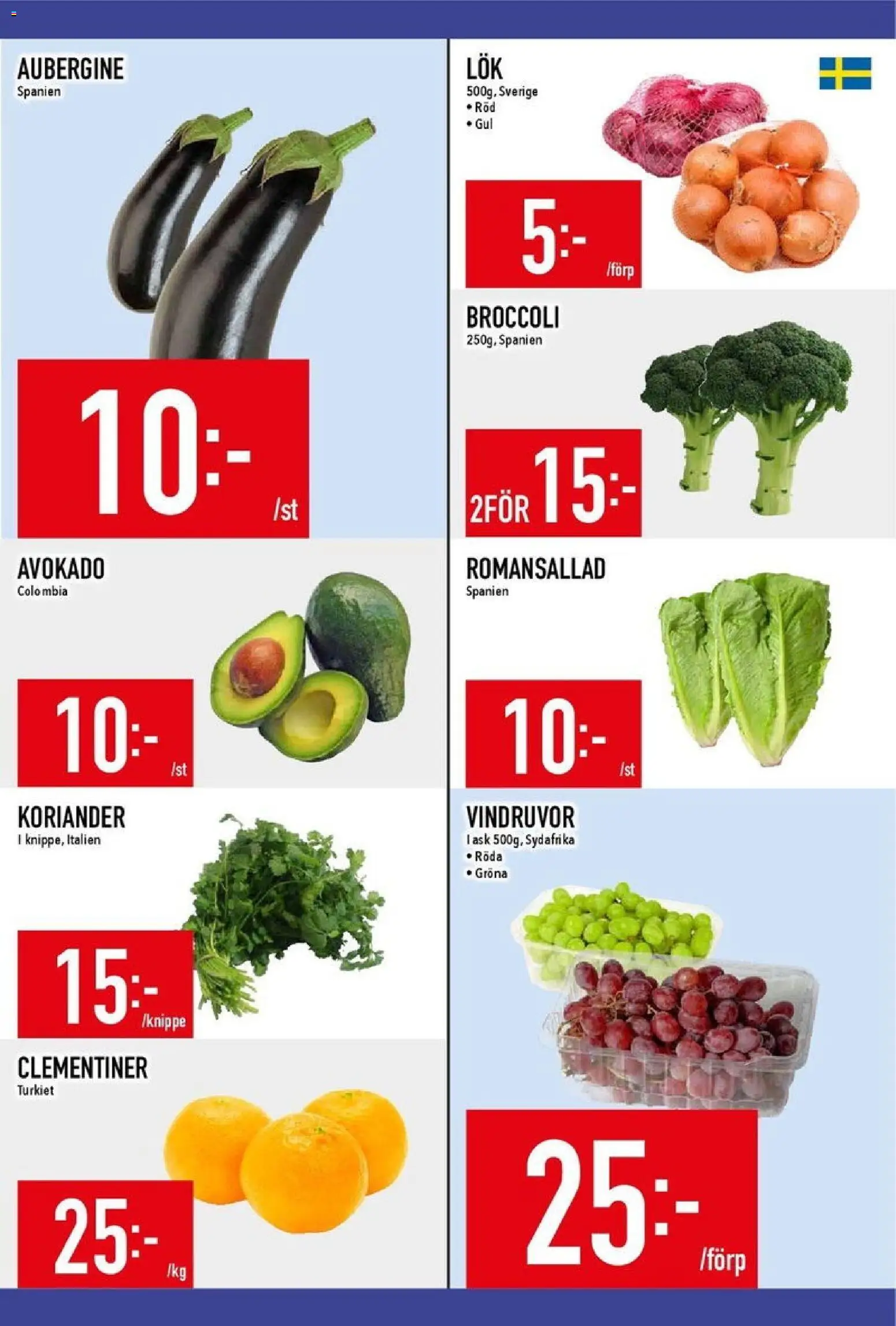 Matdax reklamblad aktuell från 16.02.2026 | Sida: 9 | Produkter: Romansallad, Aubergine, Broccoli, Koriander