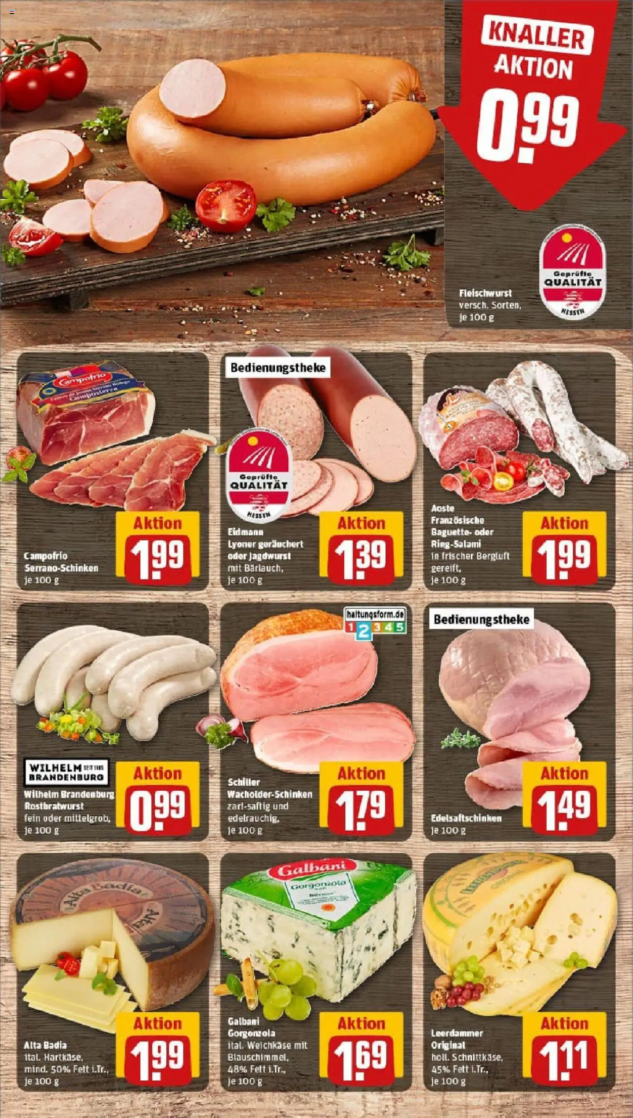 Rewe prospekt Grünberg	 - gültig ab dem 27.07.2025 | Seite: 13 | Produkte: Baguette, Leerdammer, Salami