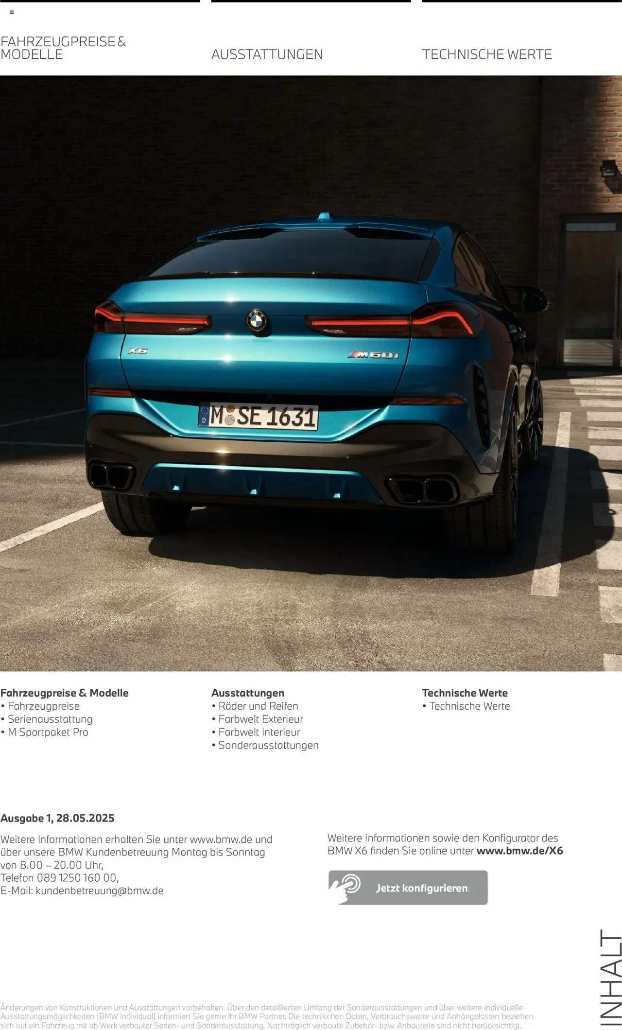 BMW X6 - gültig ab dem 01.08.2025 | Seite: 2 | Produkte: Telefon