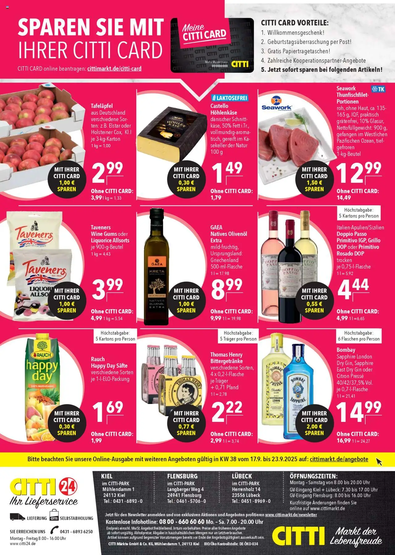 CITTI Markt Prospekt 	 – gültig ab 17.09.2025 | Seite: 18 | Produkte: Olivenol, Doppio Passo, Gin, Uhr