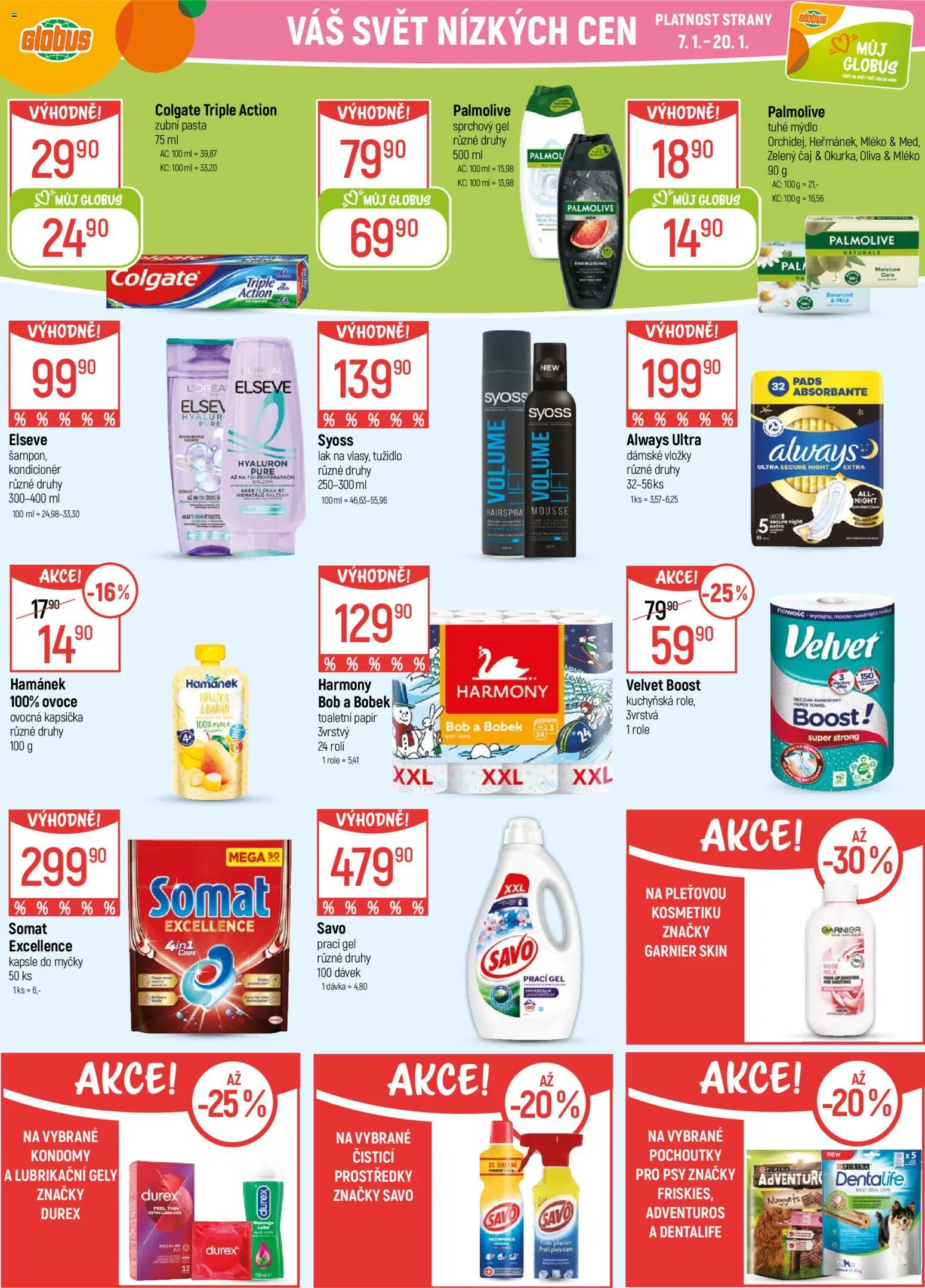 Globus leták - Havířov od 07.01.2026 | Strana: 23 | Produkty: Sprchový gel, Prací gel, Kapsle, Kondomy