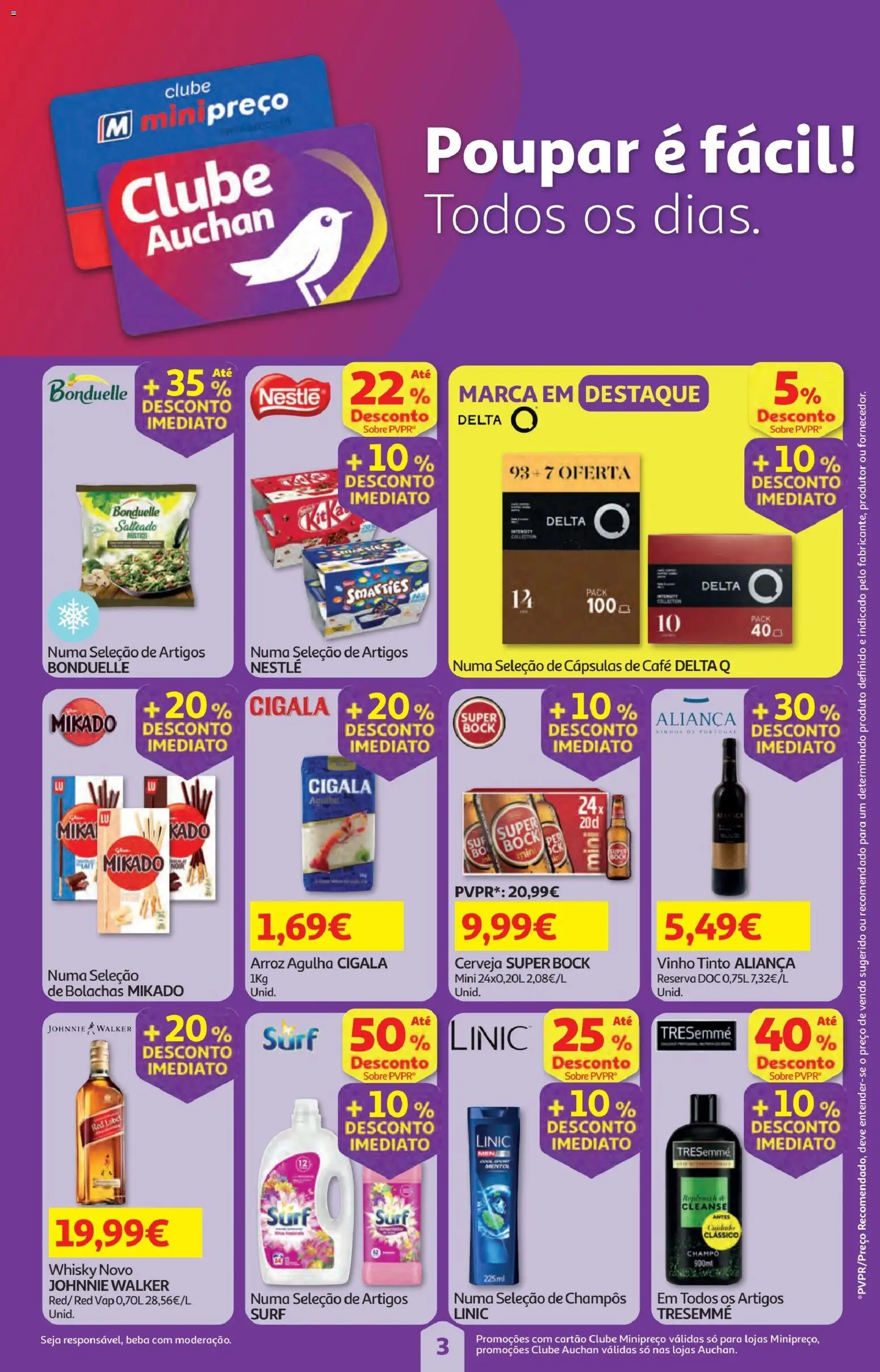 Minipreço folheto │ válido de 15.01.2026 | Página: 3 | Produtos: Delta q, Bolachas, Nestlé, Café