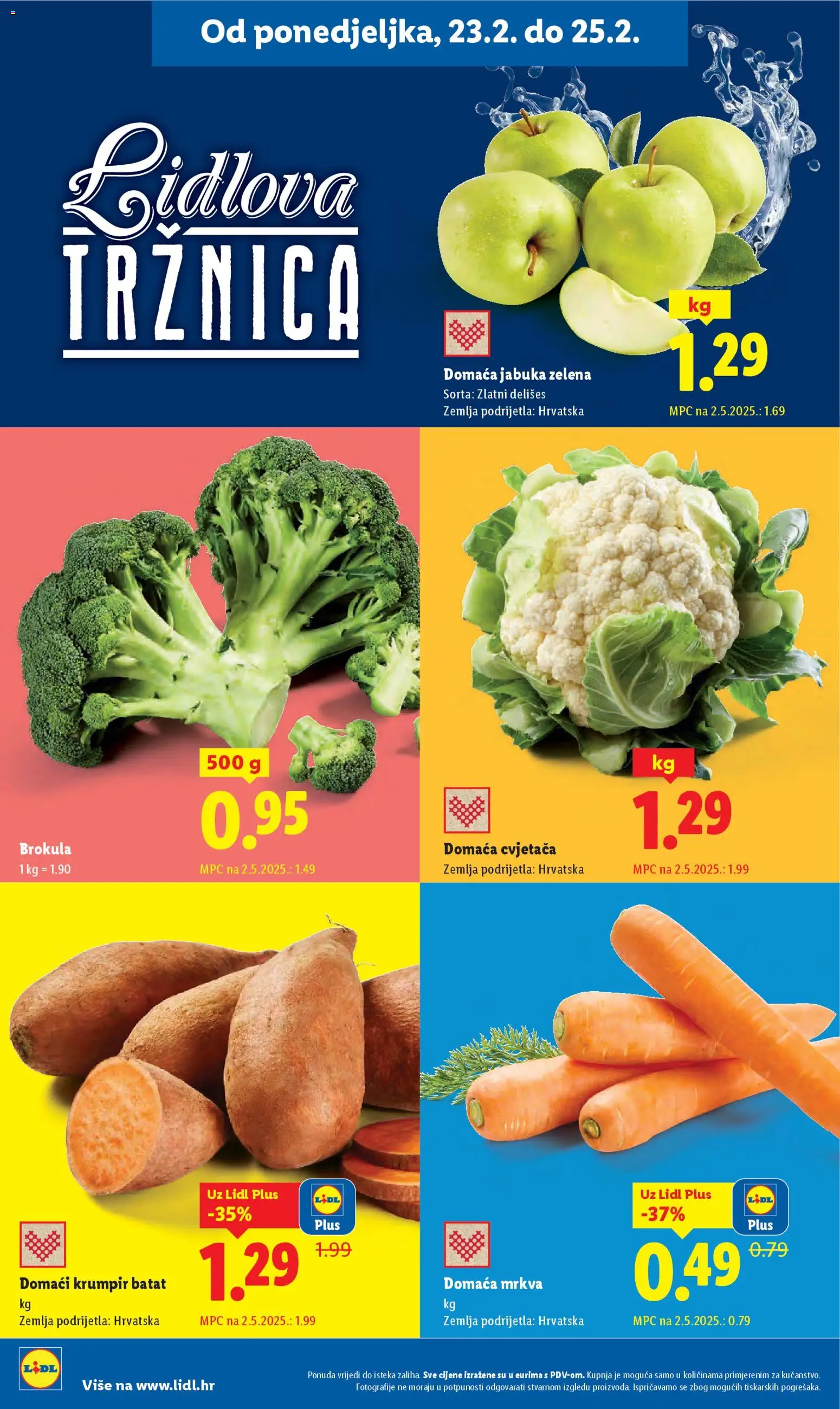 Lidl katalog | vrijedi od 23.02.2026 | Stranica: 2 | Proizvodi: Brokula, Mrkva, Krumpir, Jabuka
