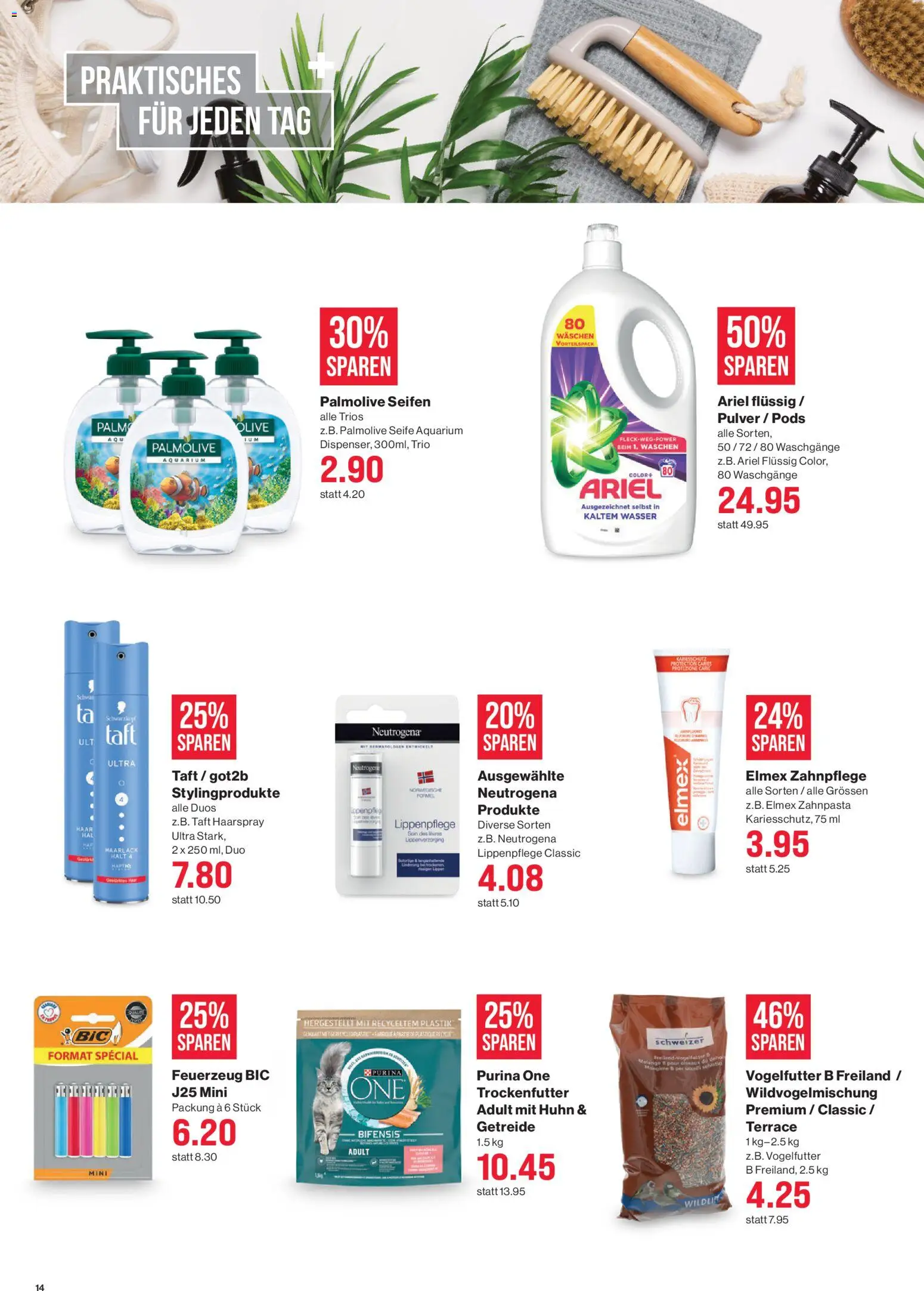 SPAR Aktionen – gültig ab 29.01.2026 | Seite: 14 | Produkte: Haarspray, Seife, Getreide, Wasser