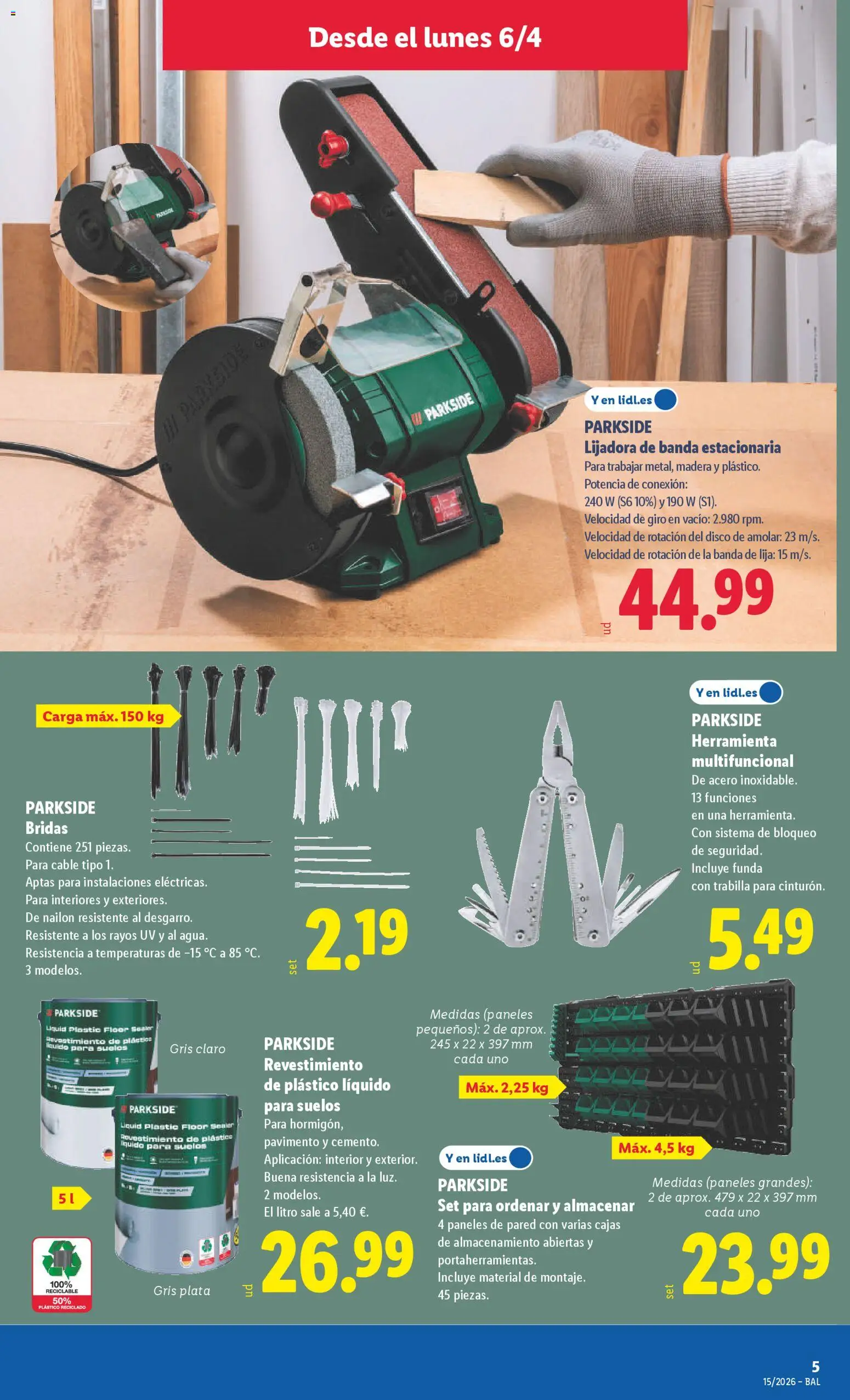 Lidl folleto de bazar │ válido desde el 06.04.2026 | Página: 9 | Productos: Cable, Disco, Funda