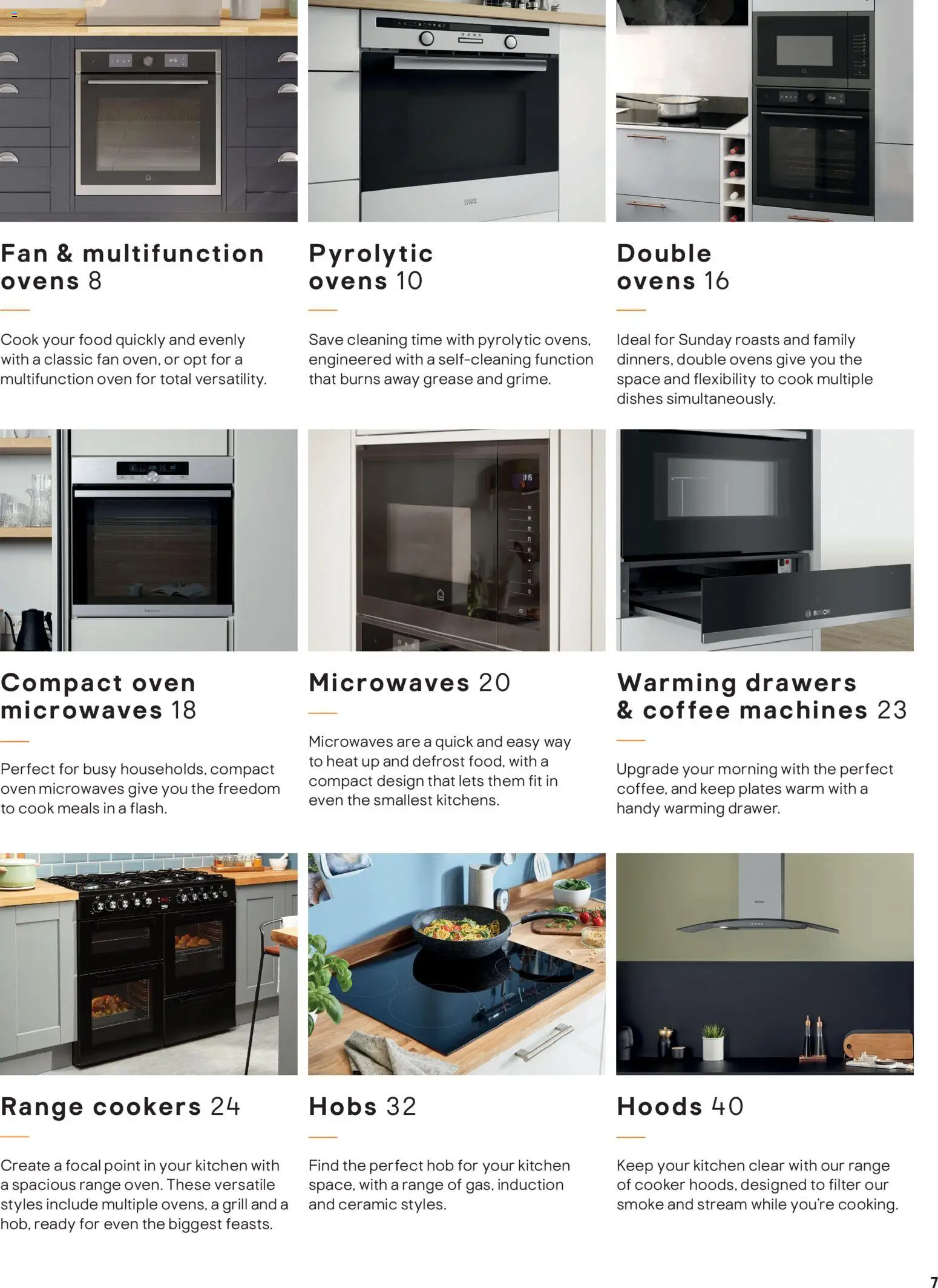 {H1} | Page: 7 | Products: Coffee, Oven, Hob, Cooker