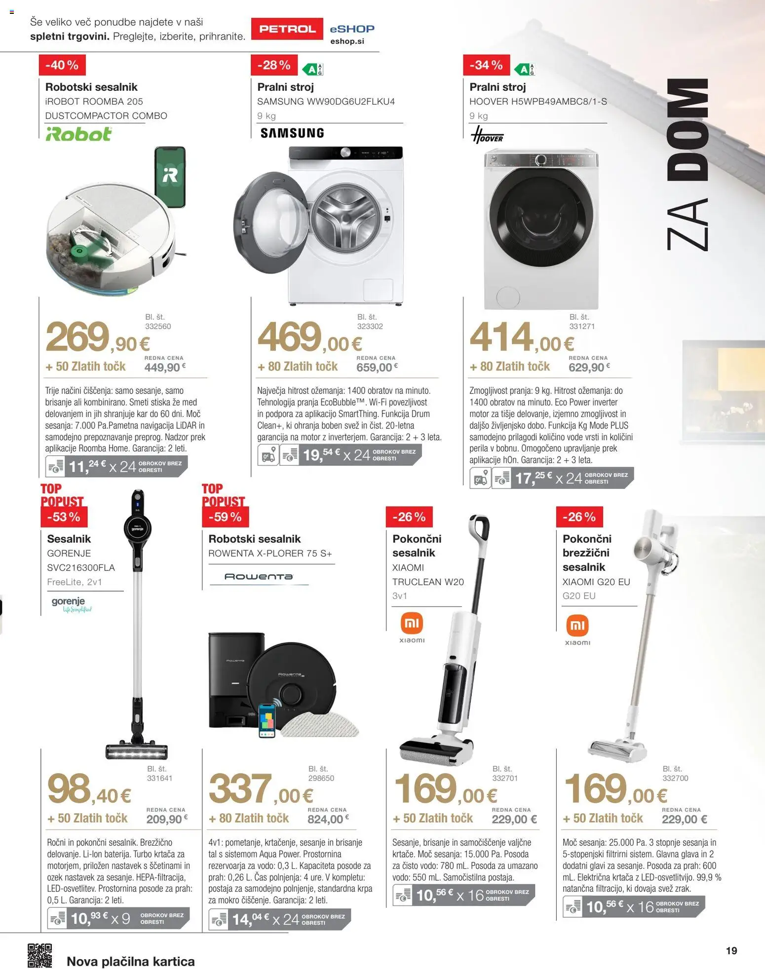 Novi Petrol katalog ponudbe – veljaven od 04.11.2025 | Stran: 30 | Izdelki: Robot, Navigacija, Krtaca, Sesalnik