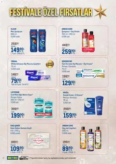 01.03.2026 tarihinden itibaren geçerli olan Metro kataloğu önizlemesi | Sayfa: 8 | Ürünler: Şampuan, Saç Kremi, Sabun, Duş jeli