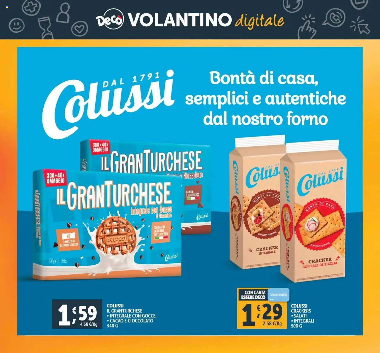 Volantino Decò del 29.07.2025 | Pagina: 24 | Prodotti: Cioccolato, Farina, Crackers, Cacao
