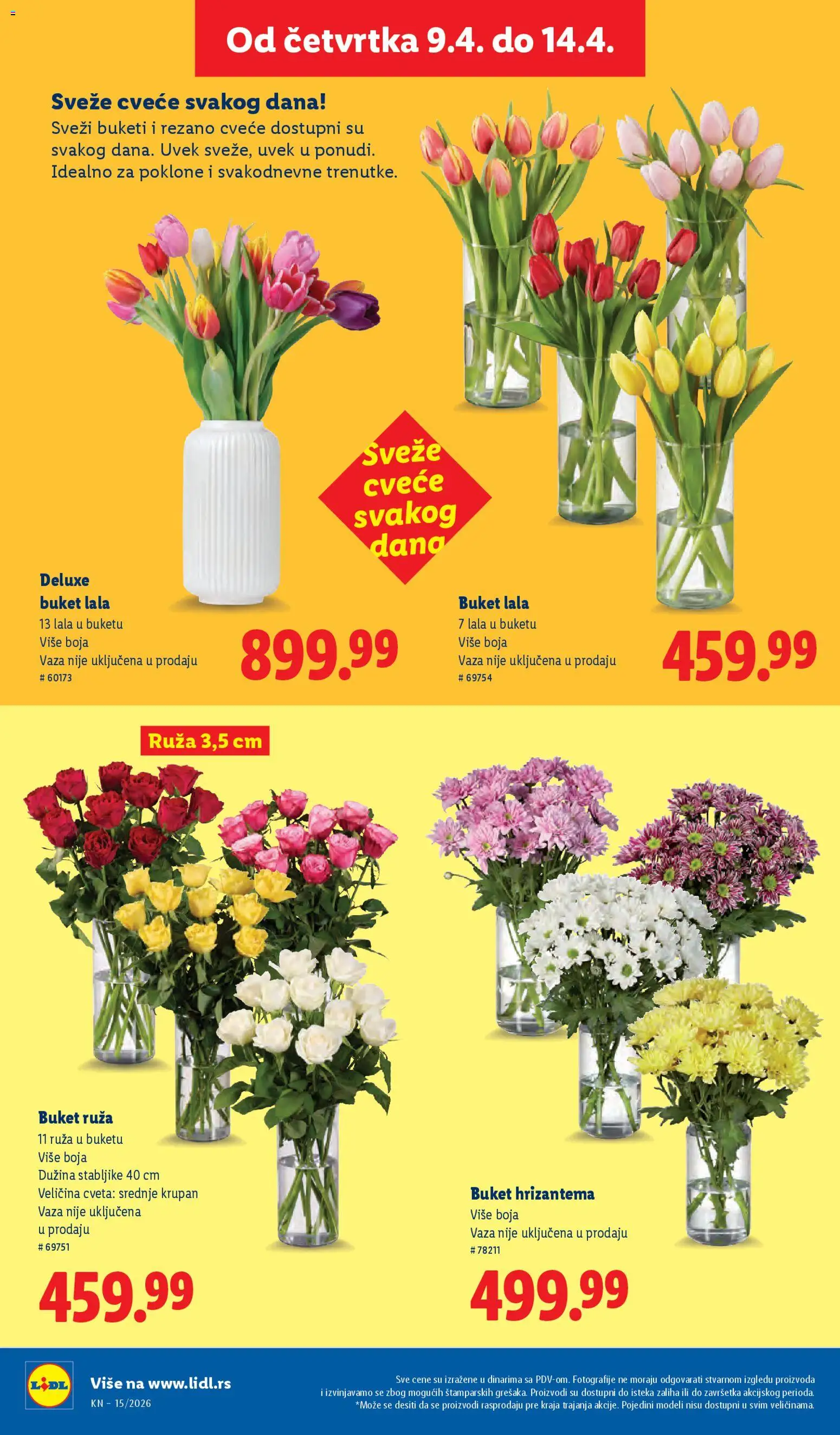 Lidl katalog - važi od 09.04.2026 | Strana: 78 | Proizvode: Vaza, Hrizantema, Cvece