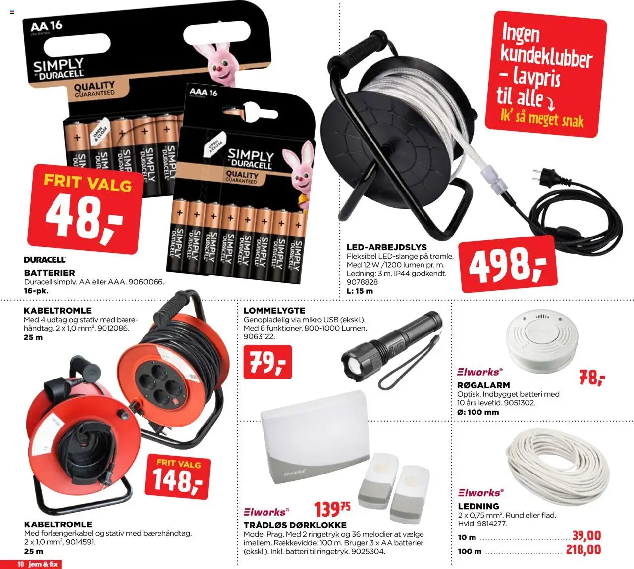 Jem & fix Tilbudsavis gyldig fra 17.08.2025 | Side: 10 | Produkter: Batterier, USB, Batteri