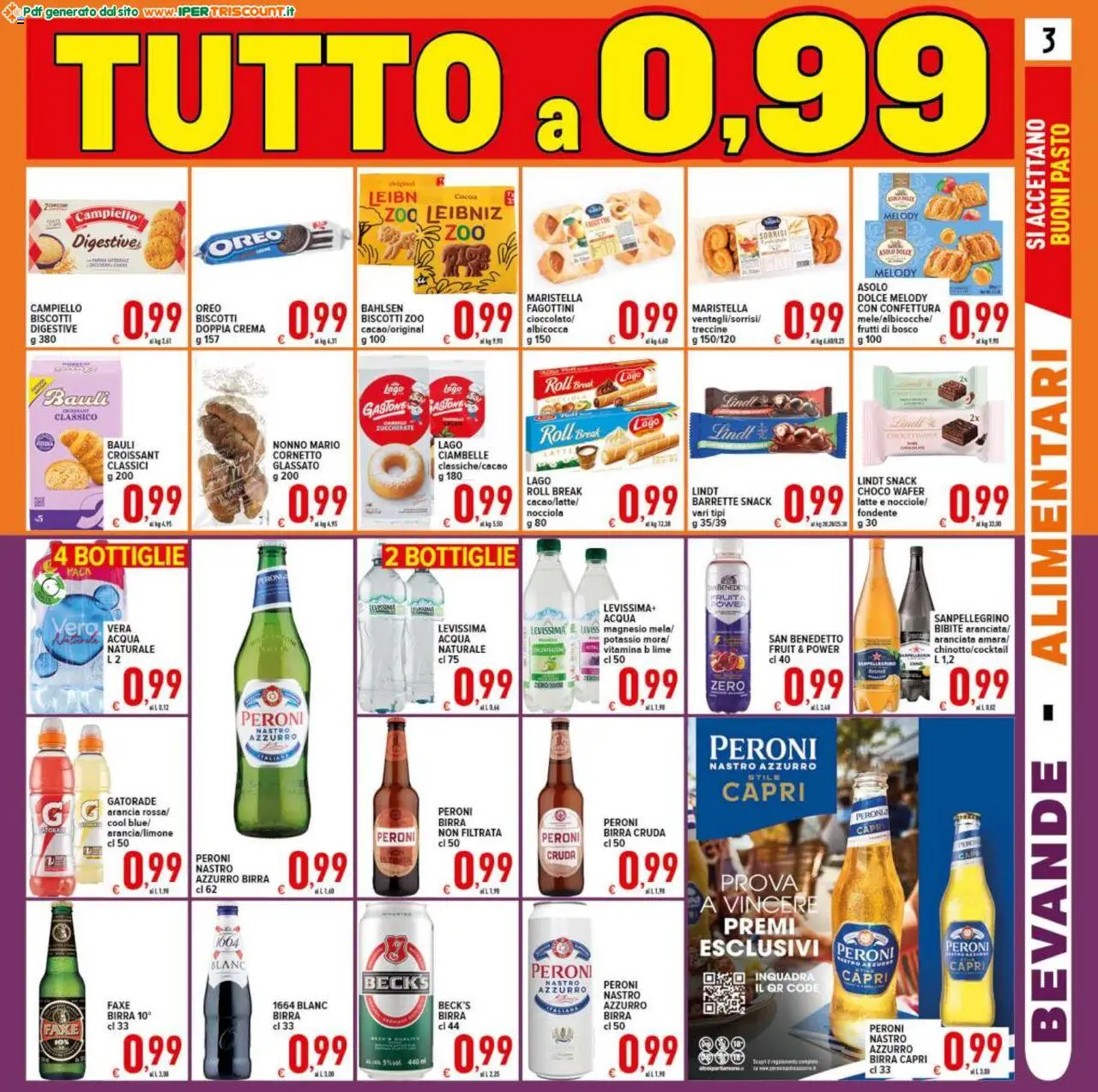 Volantino Ipertriscount del 25.07.2025 | Pagina: 3 | Prodotti: Cioccolato, Cornetto, Latte, Lime