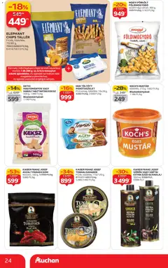 Auchan Akciós újság - amely érvényes a következő dátumtól: 06.11.2025 | Oldal: 24 | Termékek: Chips, Háztartási keksz, Földimogyoró, Keksz