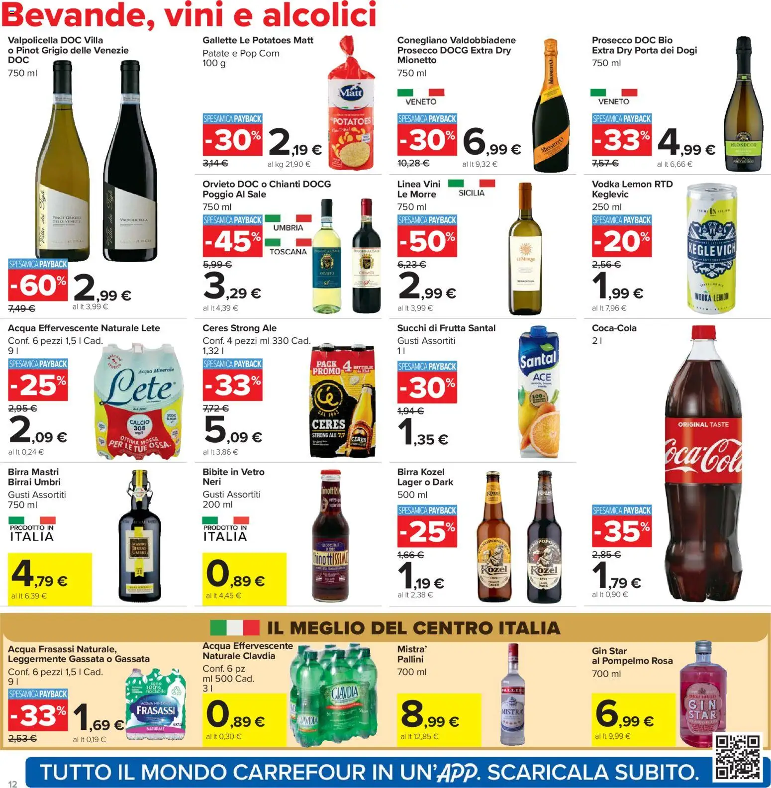 Volantino Carrefour del 02.03.2026 | Pagina: 12 | Prodotti: Birra, Gin, Gallette, Bibite