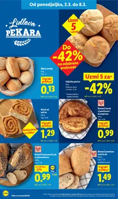 Katalog Lidl - Pregled kataloga iz trgovine Lidl, vrijedi od 02.03.2026 | Stranica: 4 | Proizvodi: Pekara, Kruh, Burek, Pecivo