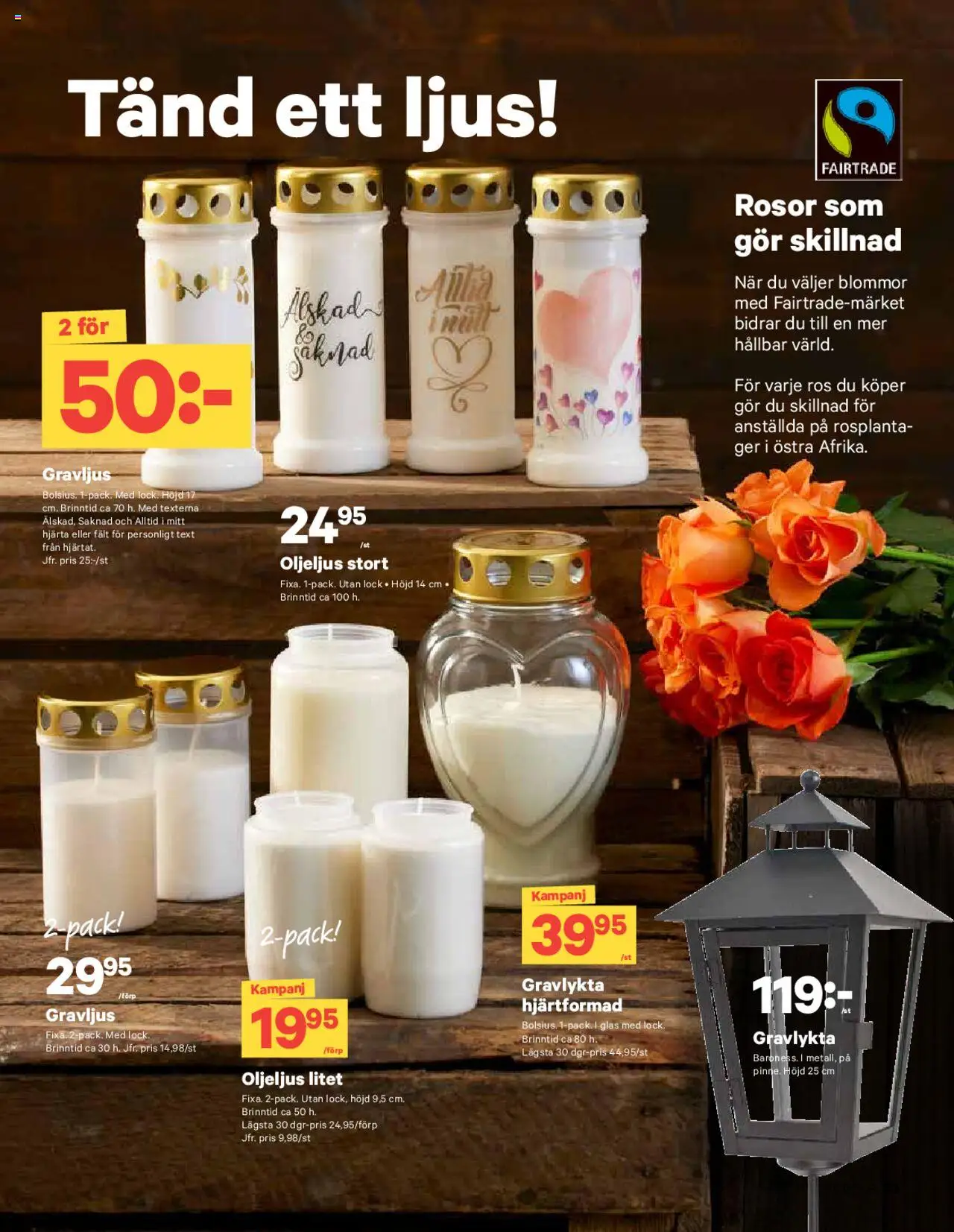 City Gross reklamblad aktuell från 13.10.2025 | Sida: 24 | Produkter: Ljus