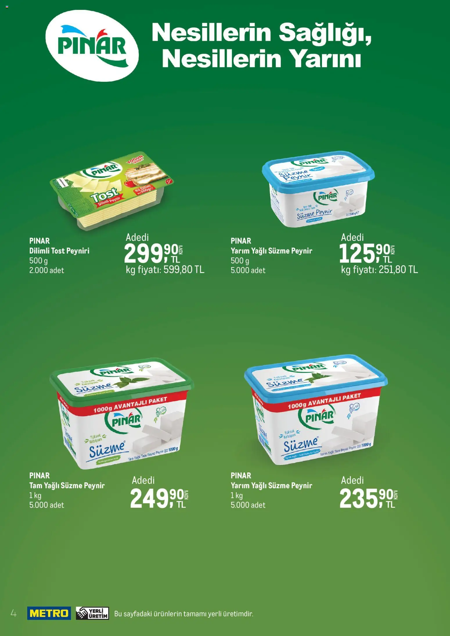 Metro - Gıda | Kozmetik | Deterjan - 27.11.2025 tarihinden itibaren geçerlidir | Sayfa: 4 | Ürünler: Peynir, Süzme peynir